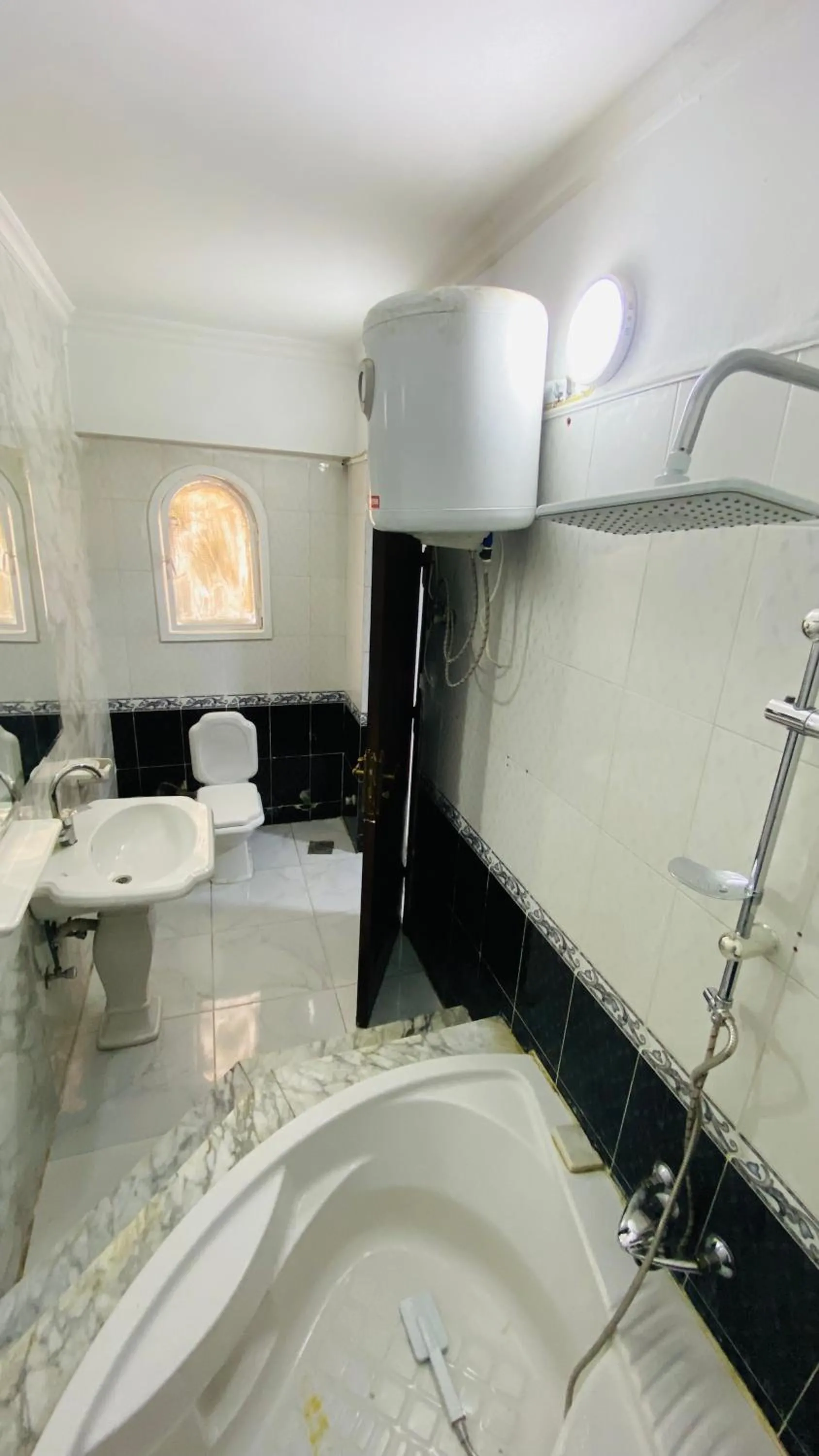 Shower in Triangle Pyramids Boutique