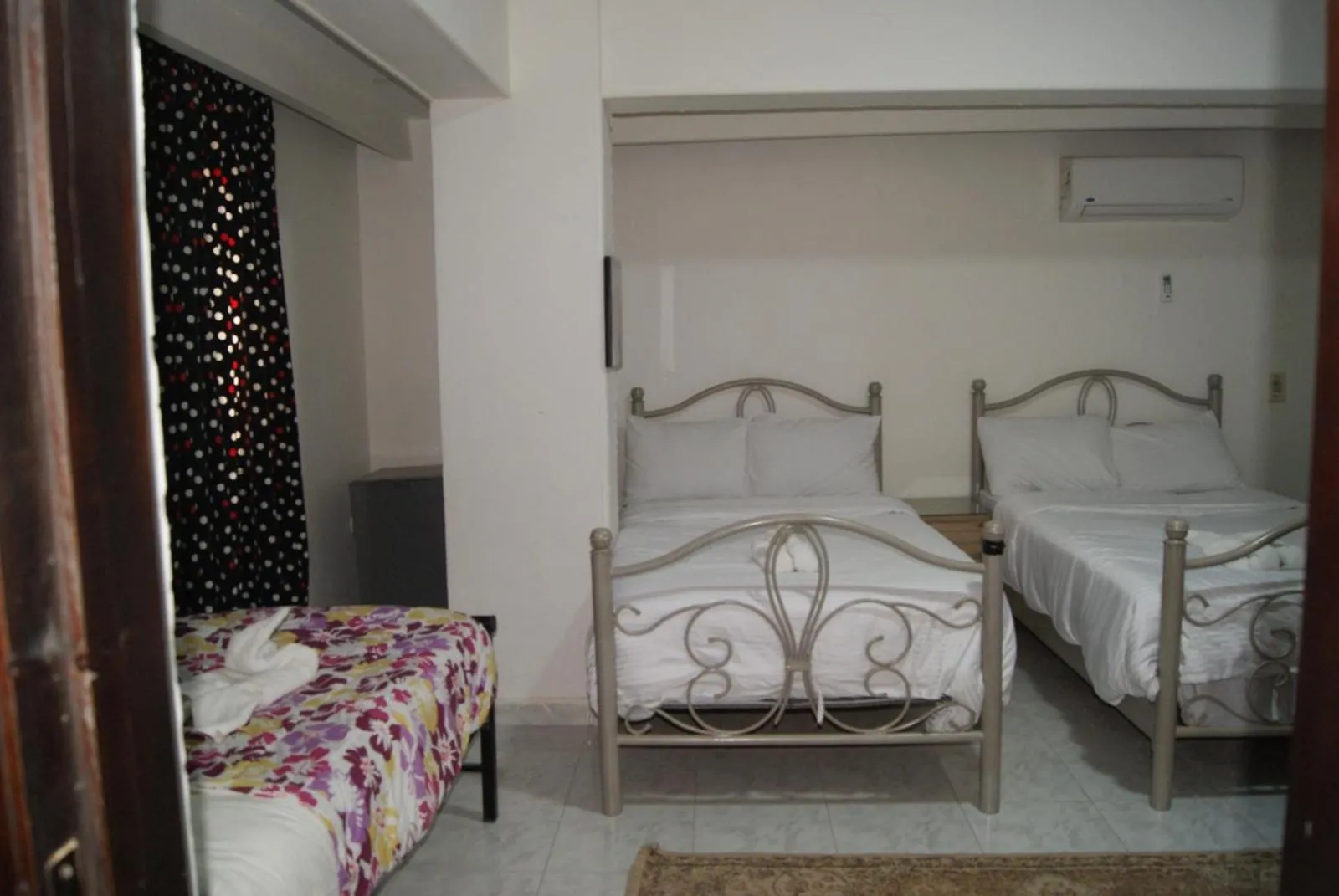 Bedroom, Bed in Triangle Pyramids Boutique