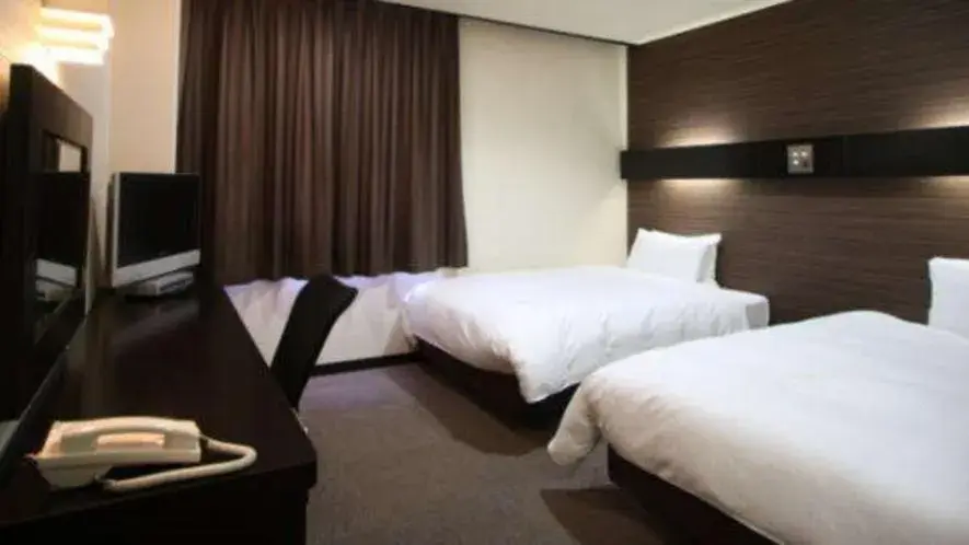 Bed in Green Rich Hotel Matsue Ekimae Bed in Green Rich Hotel Matsue Ekimae