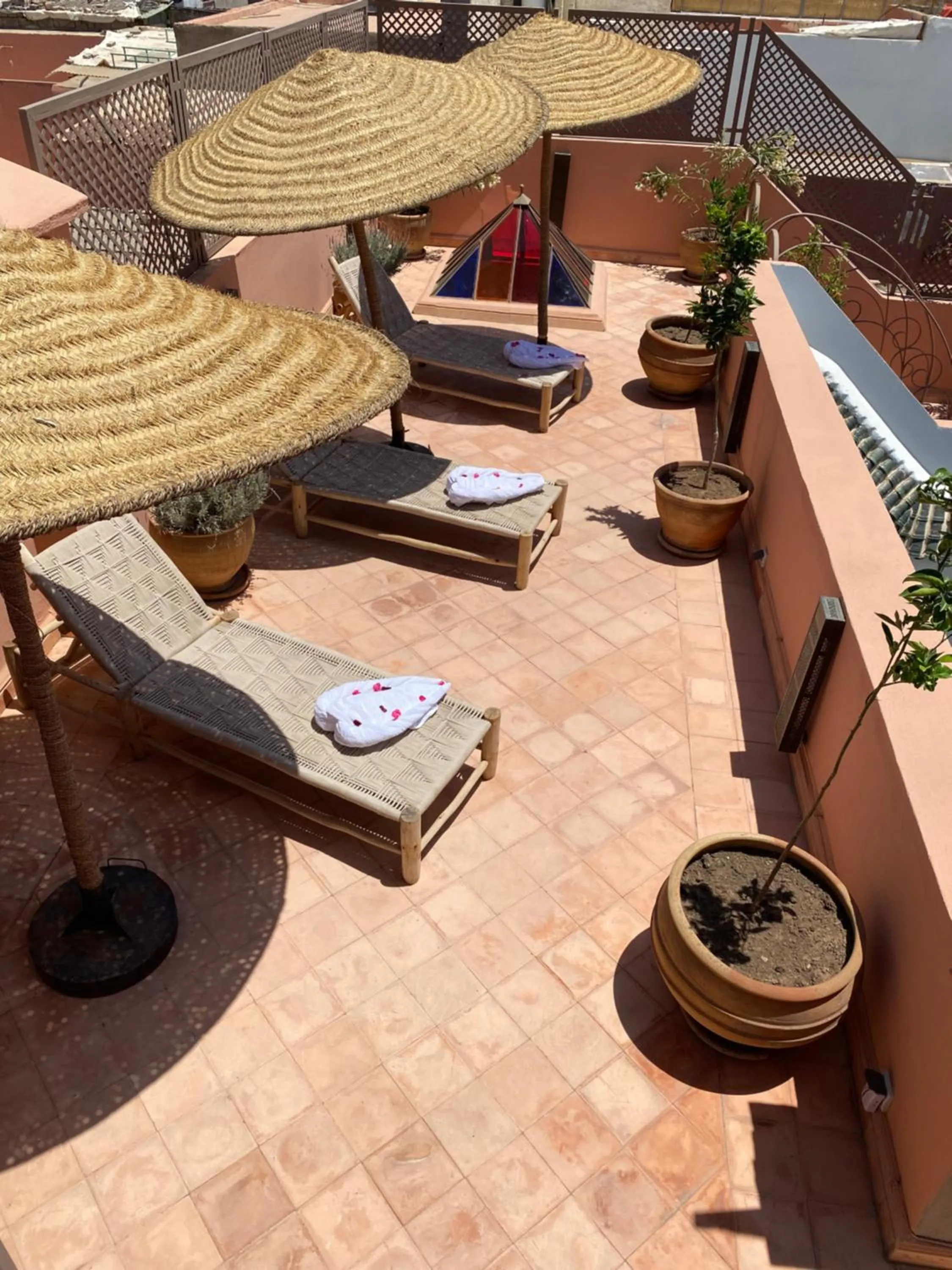 Balcony/Terrace in Riad Bab Yacout & SPA