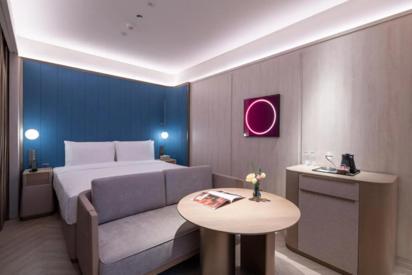 Bed in Crystal Orange Beijing Tiantan hospital and Head quarters Hotel