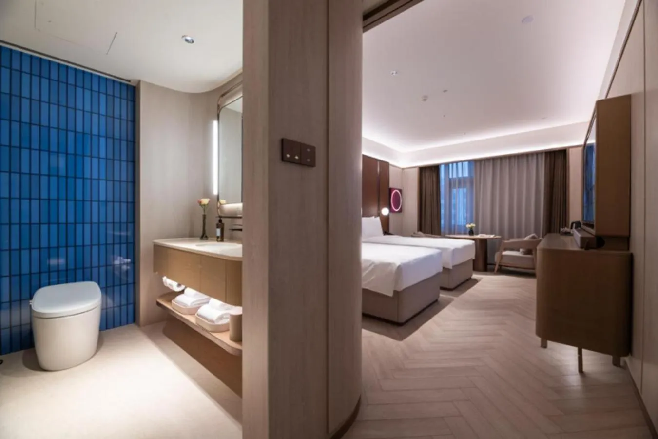 Photo of the whole room in Crystal Orange Beijing Tiantan hospital and Head quarters Hotel