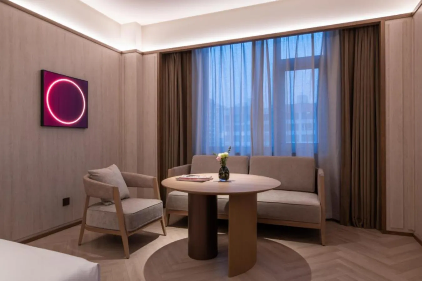 Seating area in Crystal Orange Beijing Tiantan hospital and Head quarters Hotel