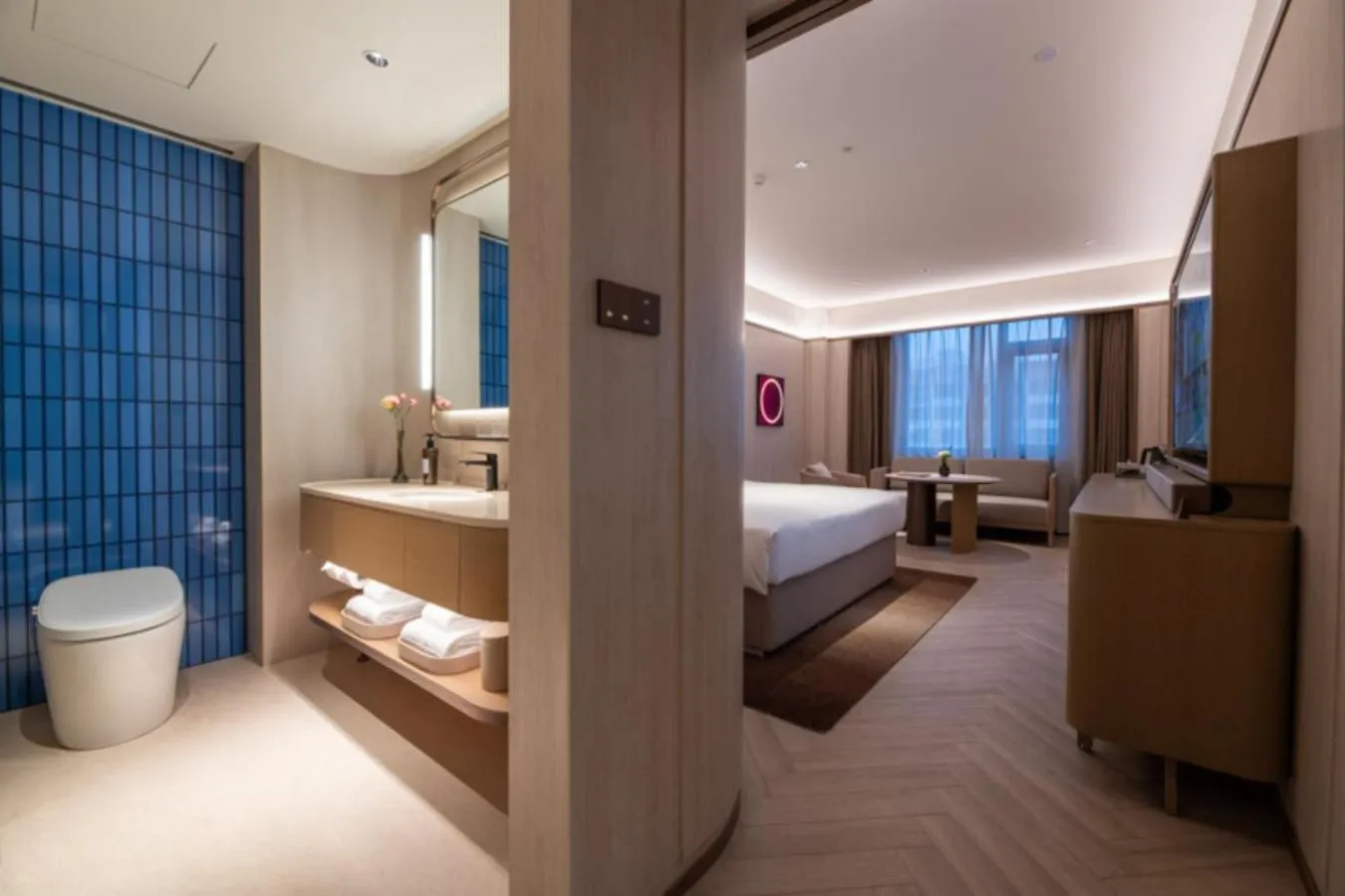 Photo of the whole room in Crystal Orange Beijing Tiantan hospital and Head quarters Hotel