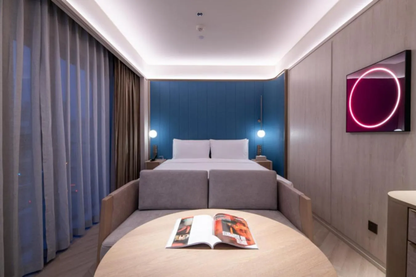 Bed in Crystal Orange Beijing Tiantan hospital and Head quarters Hotel