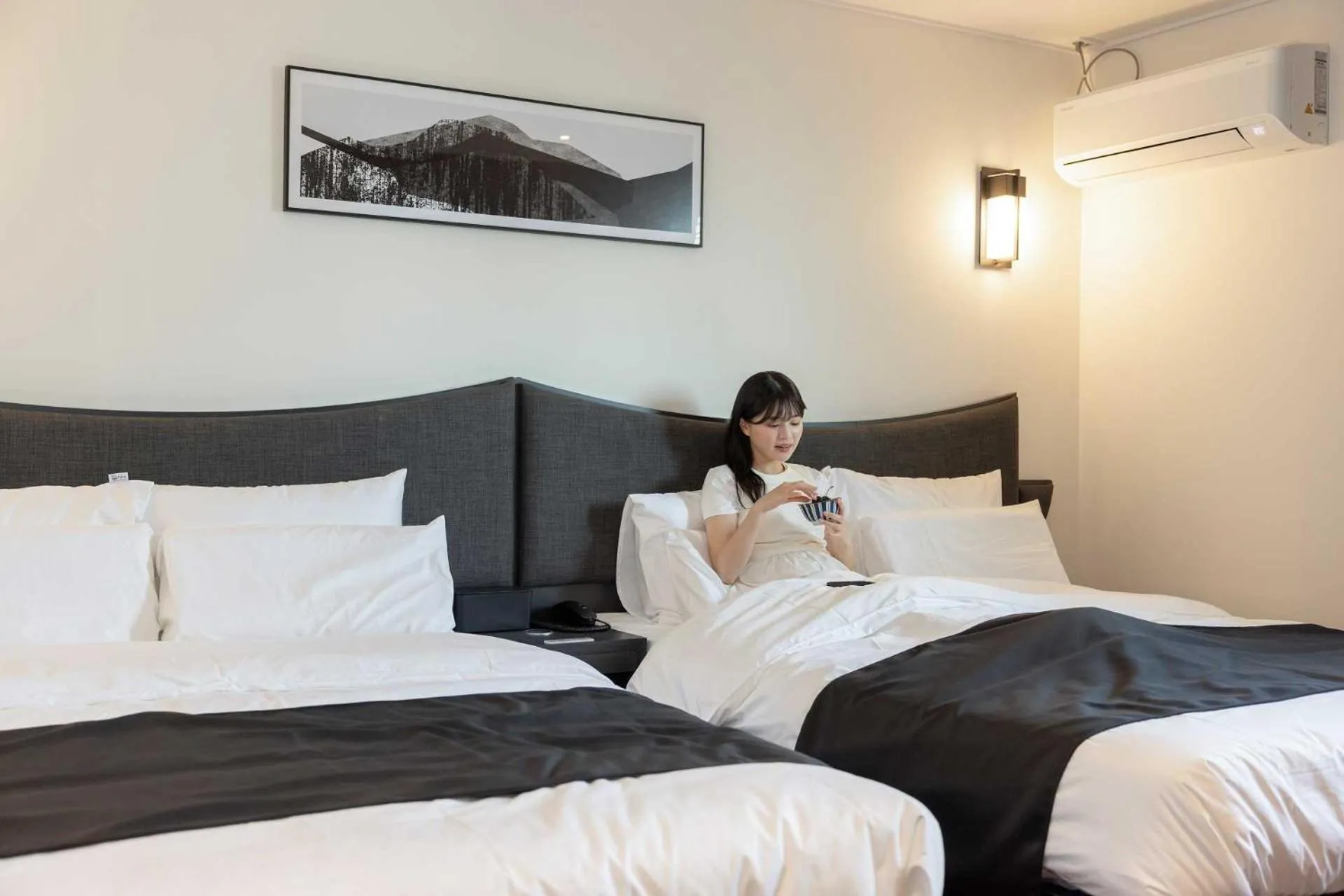 Bed in Anook Hotel and Spa Daejeon Yuseong