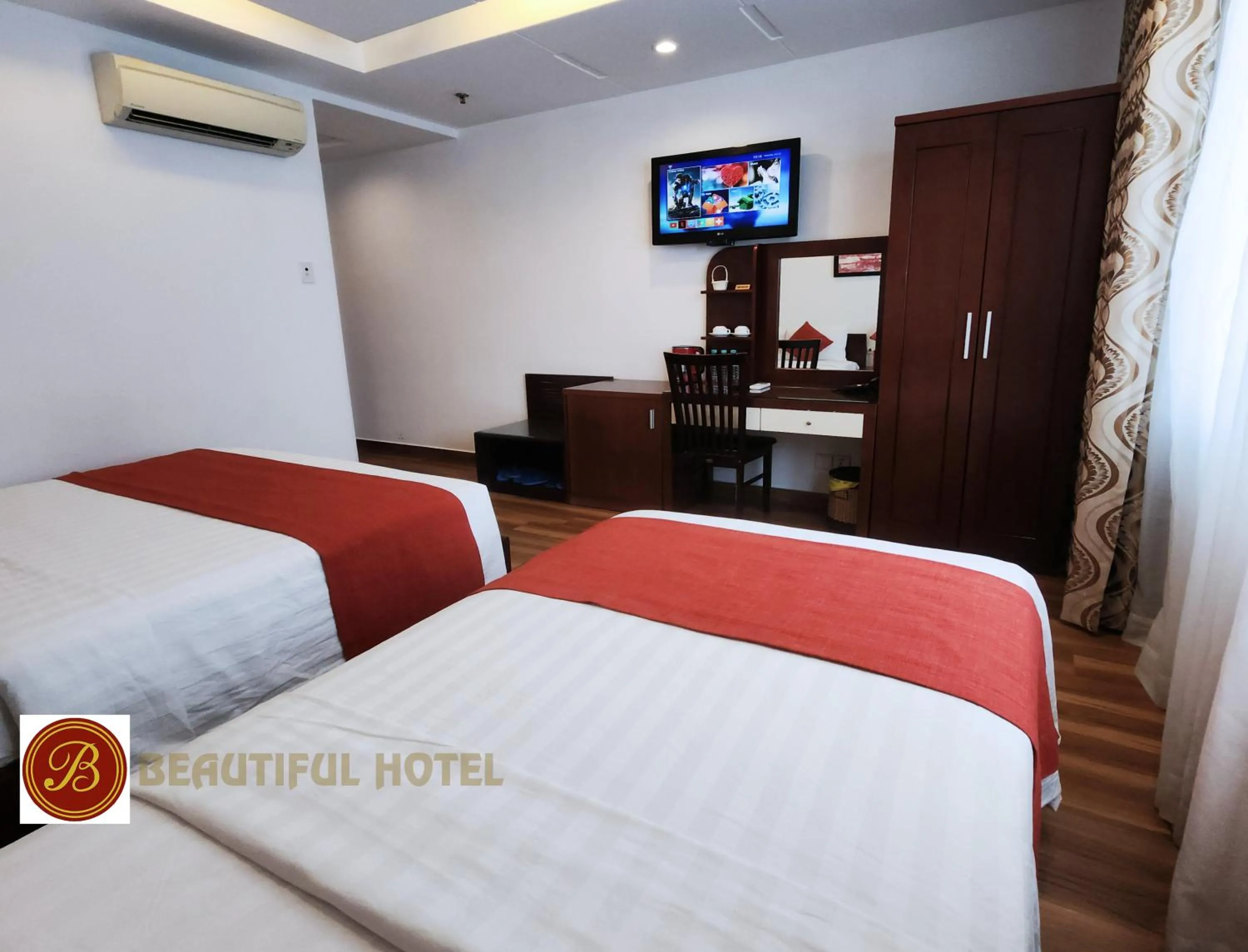 Bed in Beautiful Hotel Bui vien