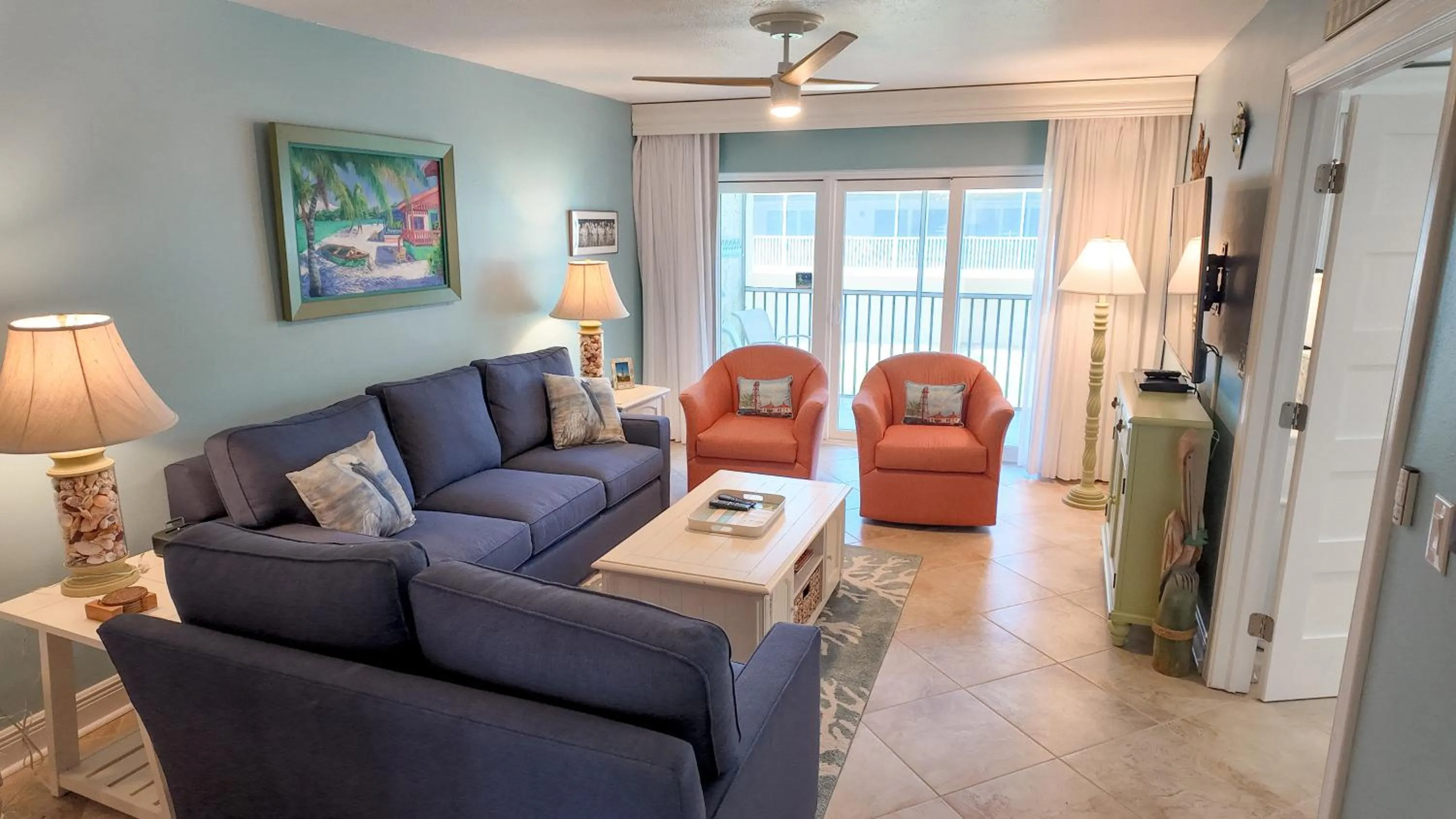 Living room in Sanibel Siesta on the Beach