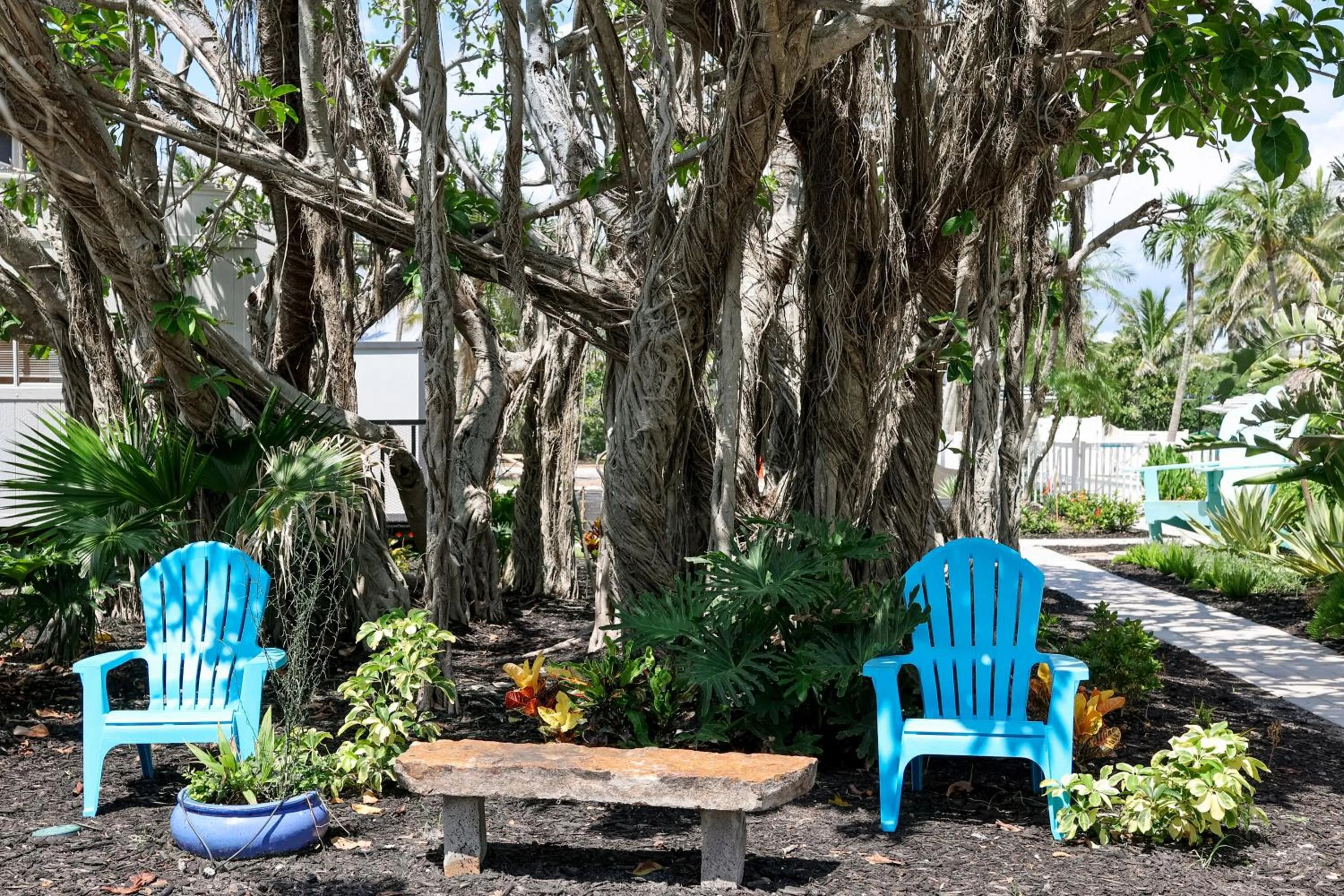 Garden view in Sanibel Siesta on the Beach