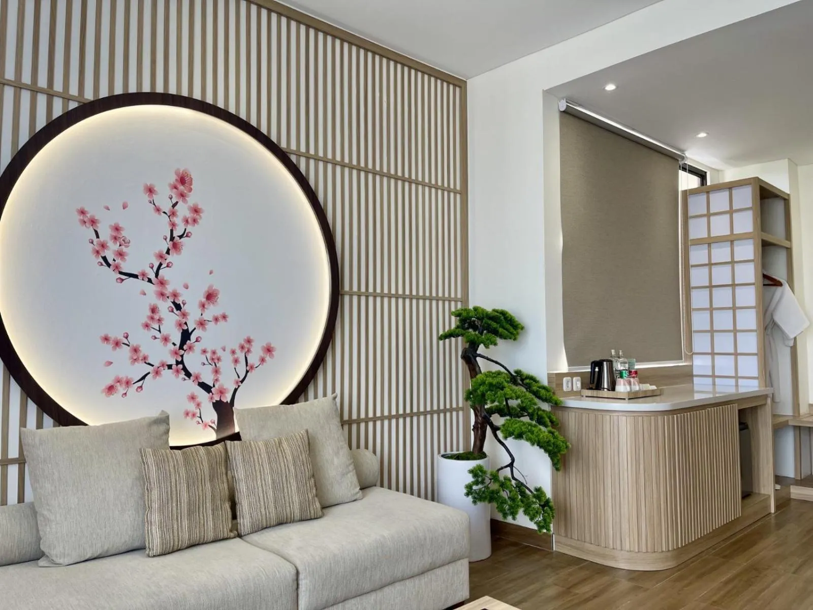 Seating area in Hemangini Hotel Bandung