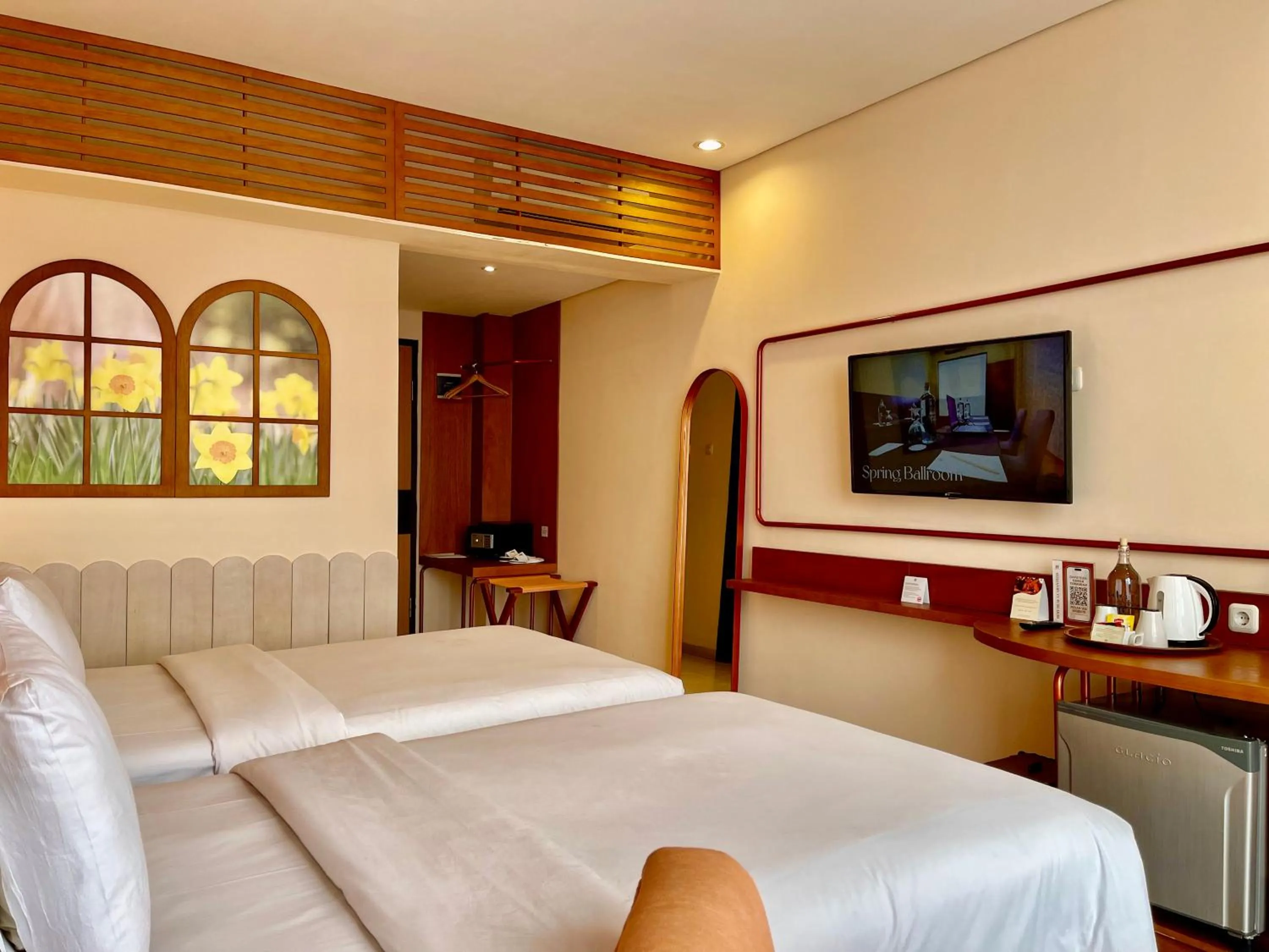 Bed in Hemangini Hotel Bandung