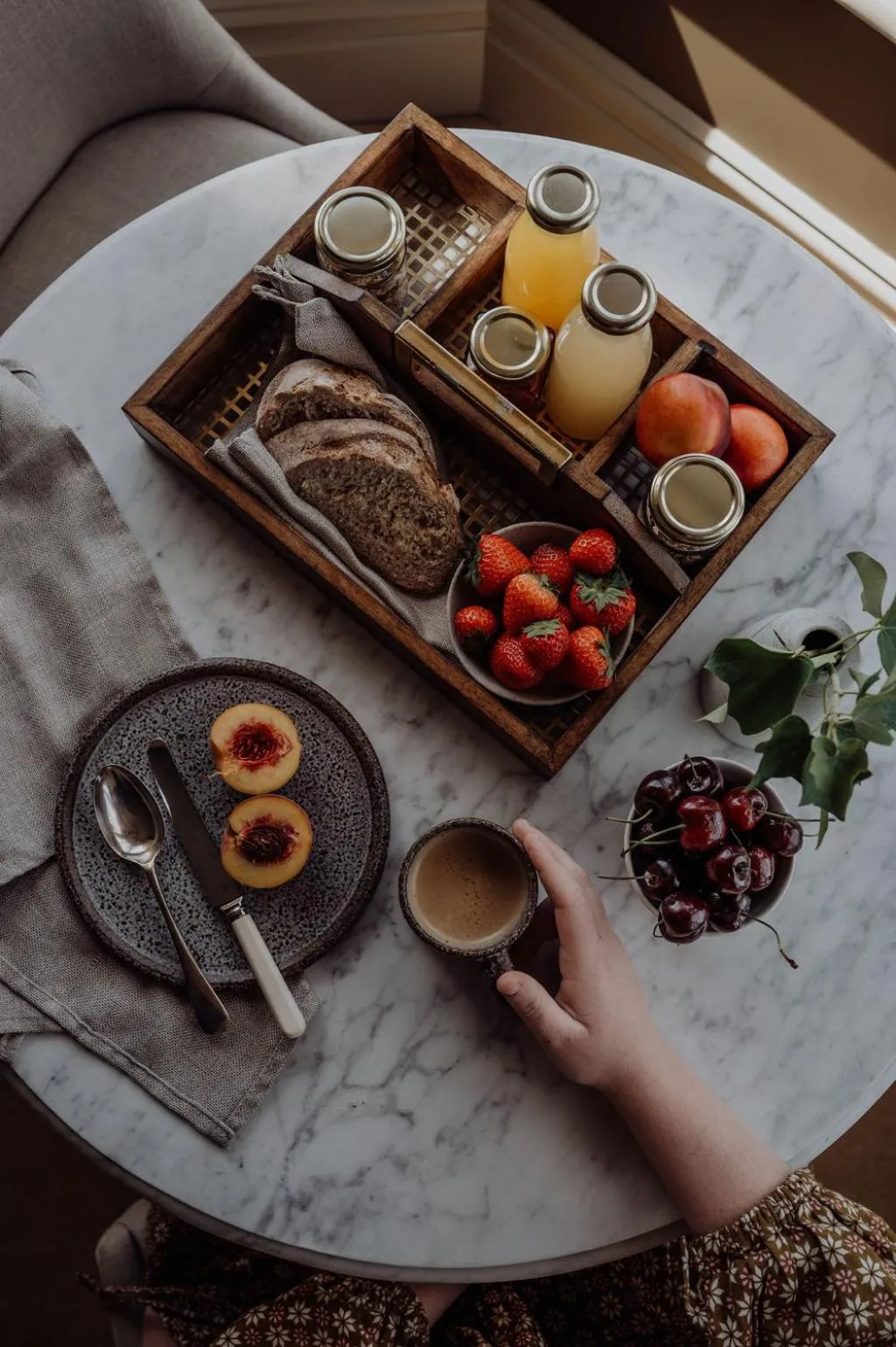 Continental breakfast in Grande Vue Hotel