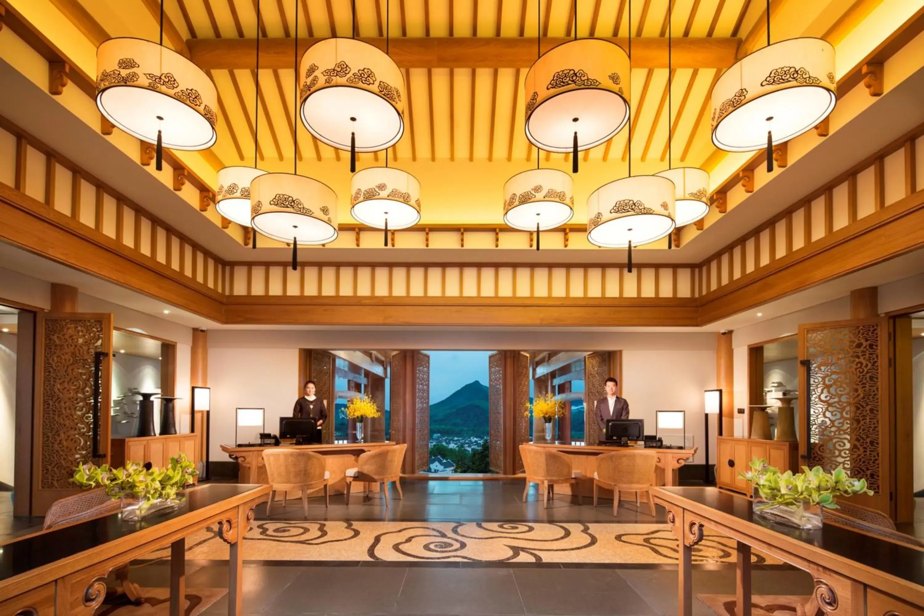 Lobby or reception in Banyan Tree Huangshan Lobby or reception in Banyan Tree Huangshan