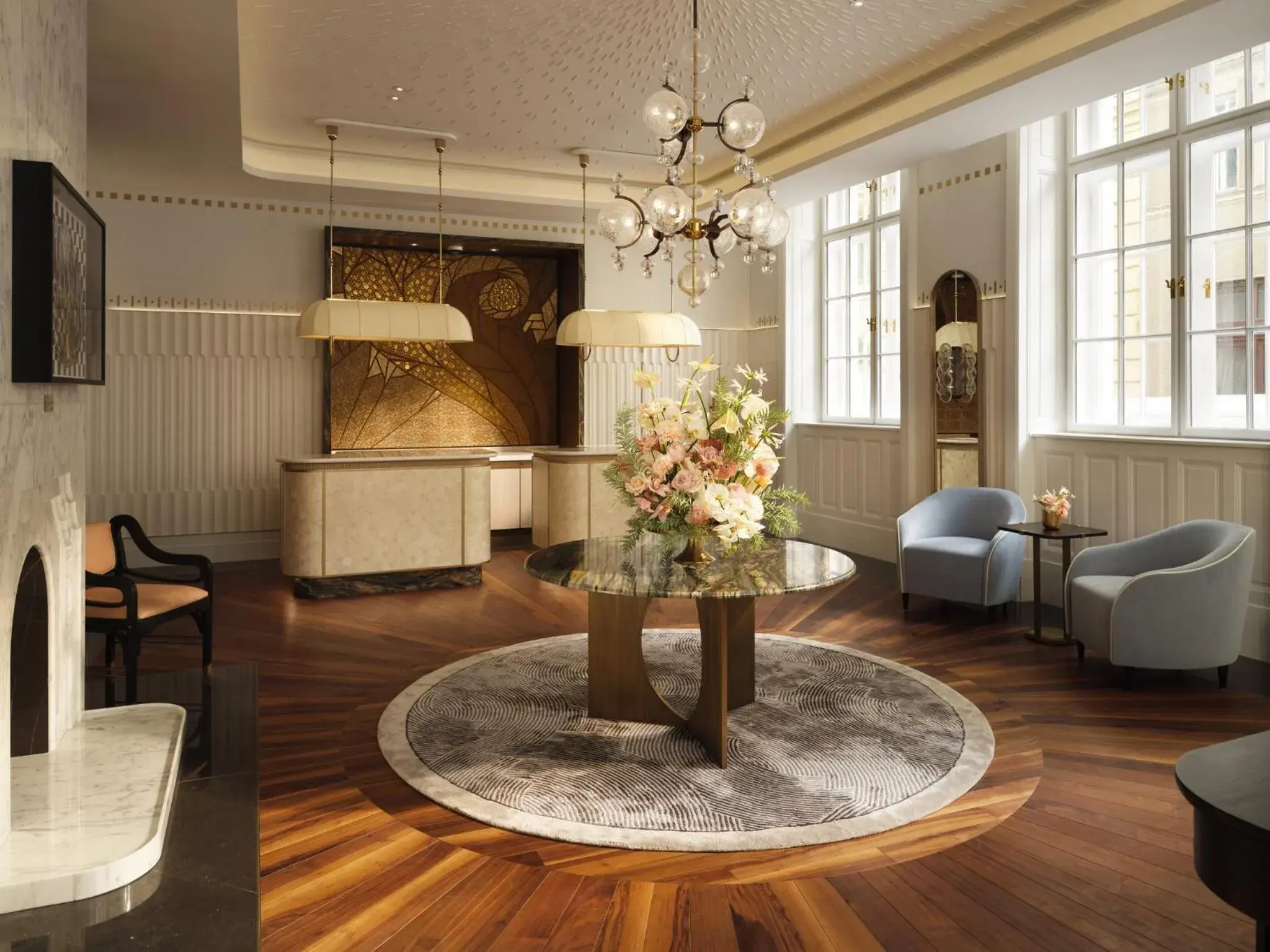 Lobby or reception in Mandarin Oriental, Vienna Lobby or reception in Mandarin Oriental, Vienna