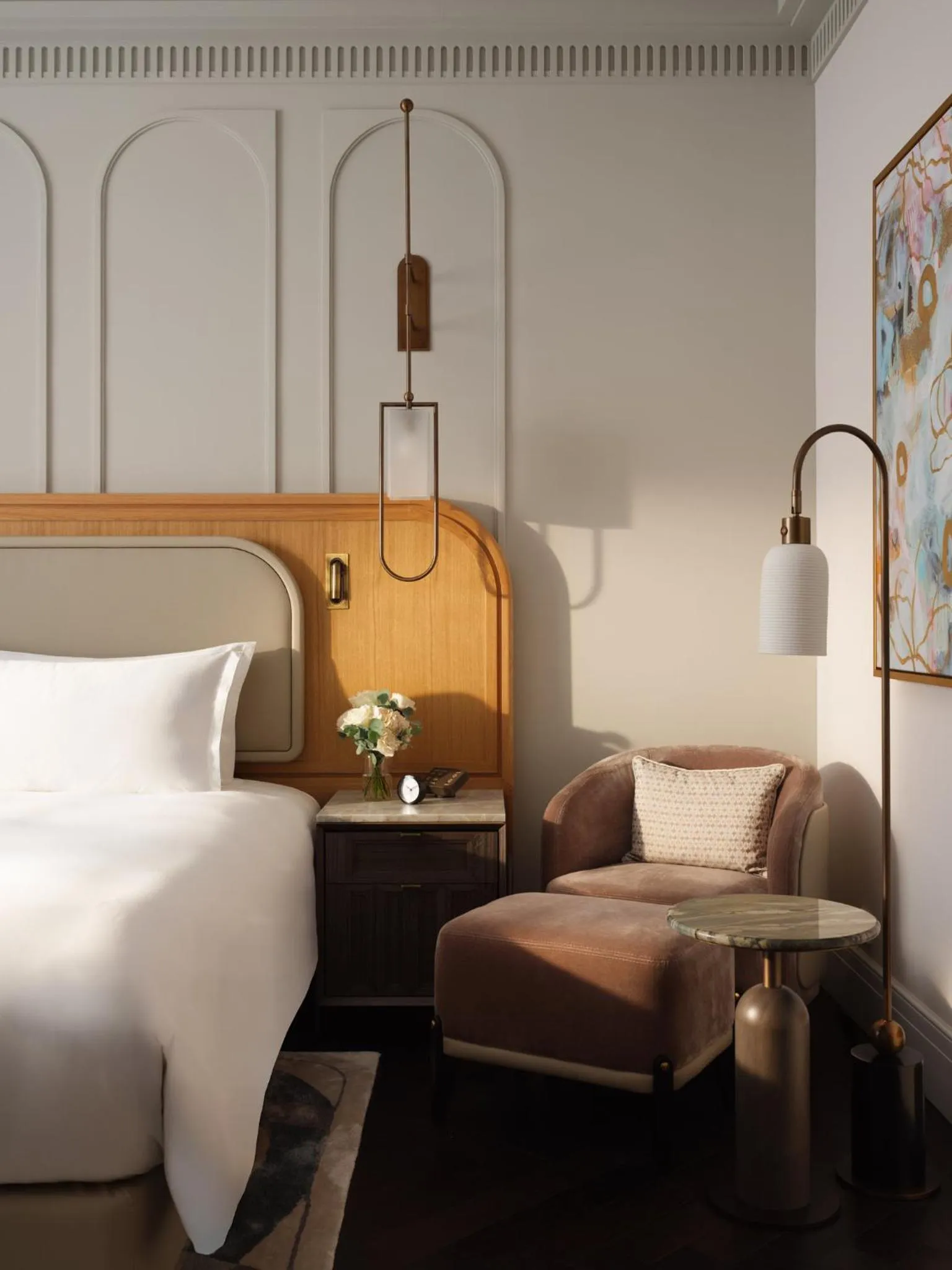 Photo of the whole room, Bed in Mandarin Oriental, Vienna