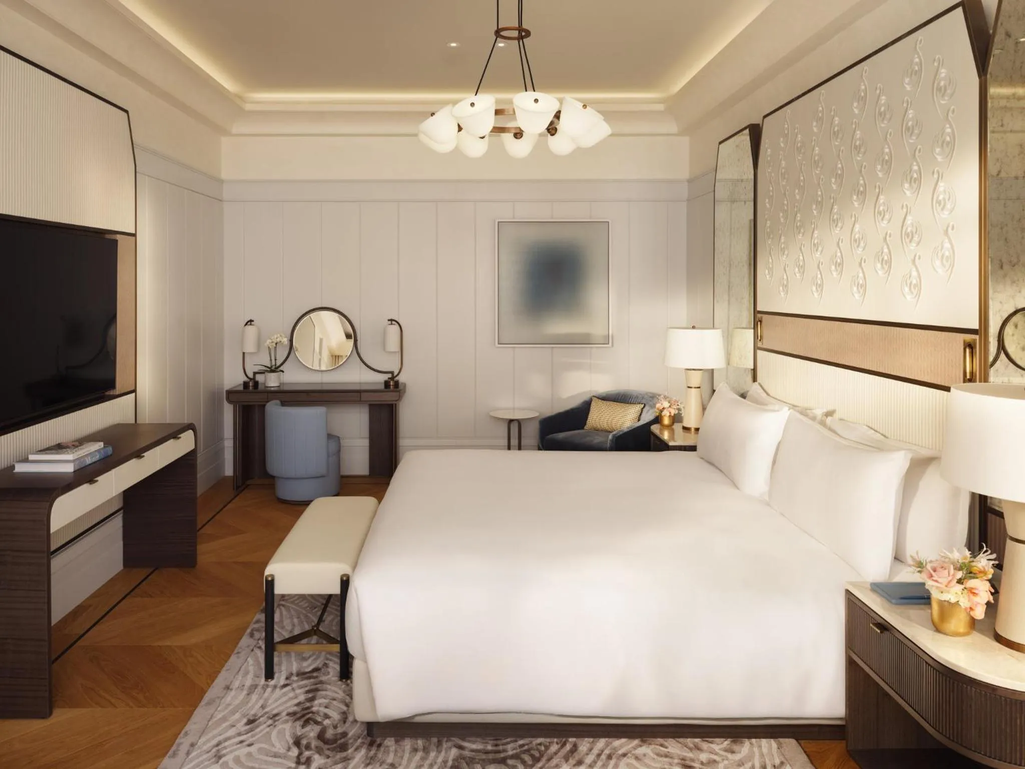 Photo of the whole room, Bed in Mandarin Oriental, Vienna