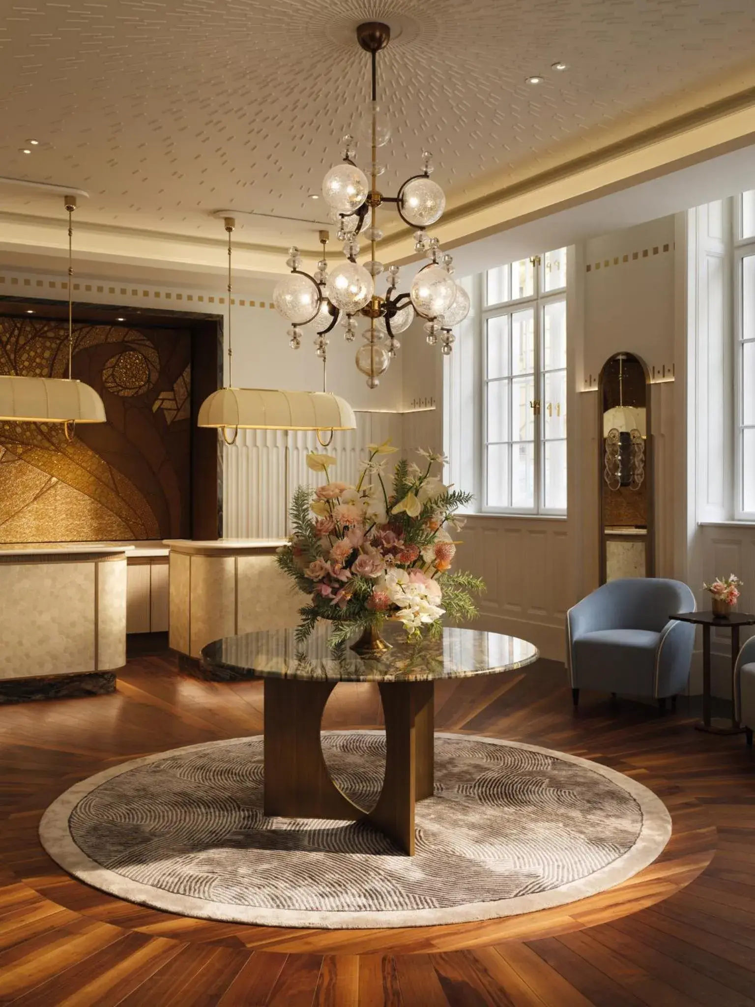 Lobby or reception in Mandarin Oriental, Vienna Lobby or reception in Mandarin Oriental, Vienna