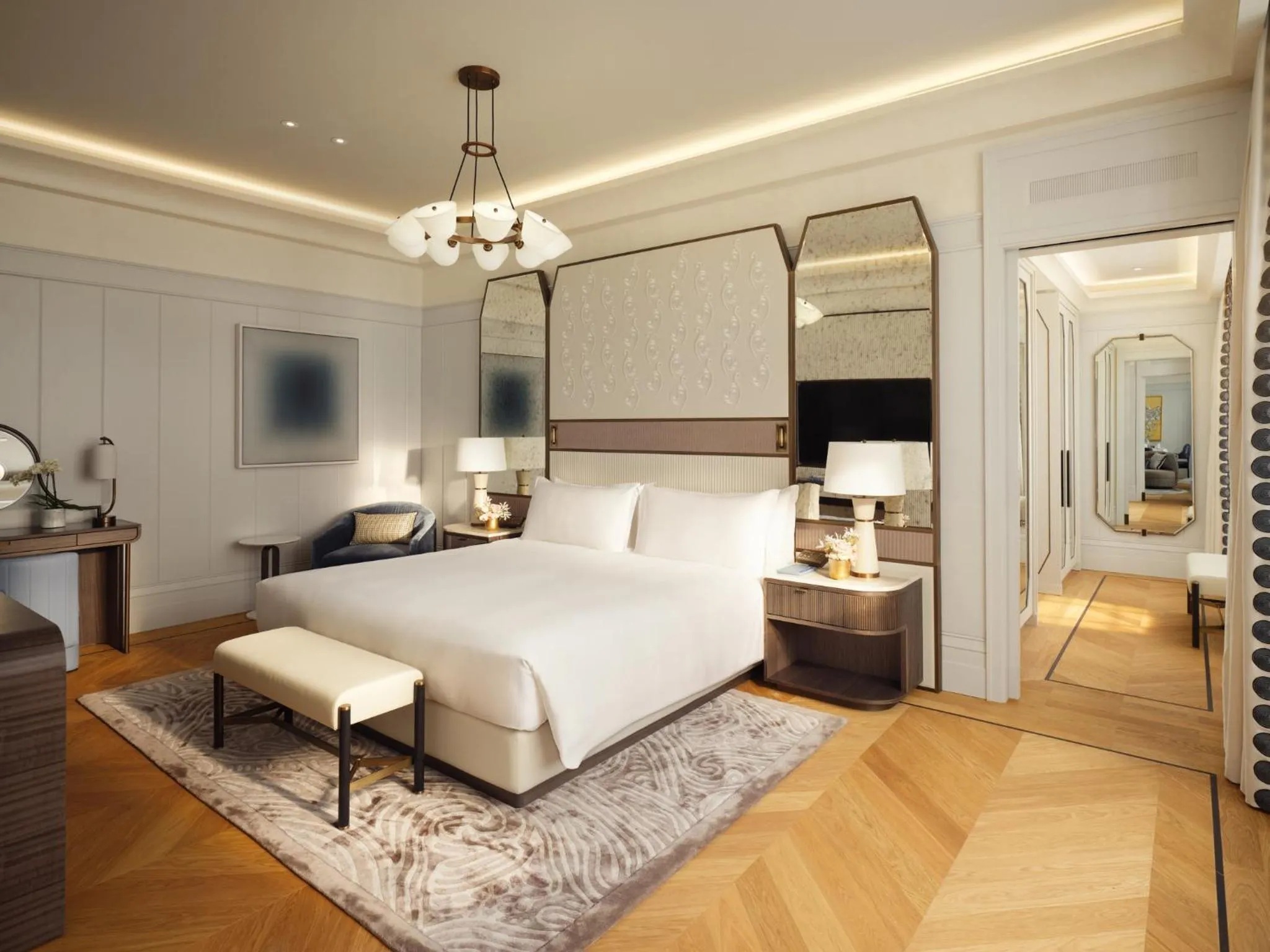 Photo of the whole room, Bed in Mandarin Oriental, Vienna