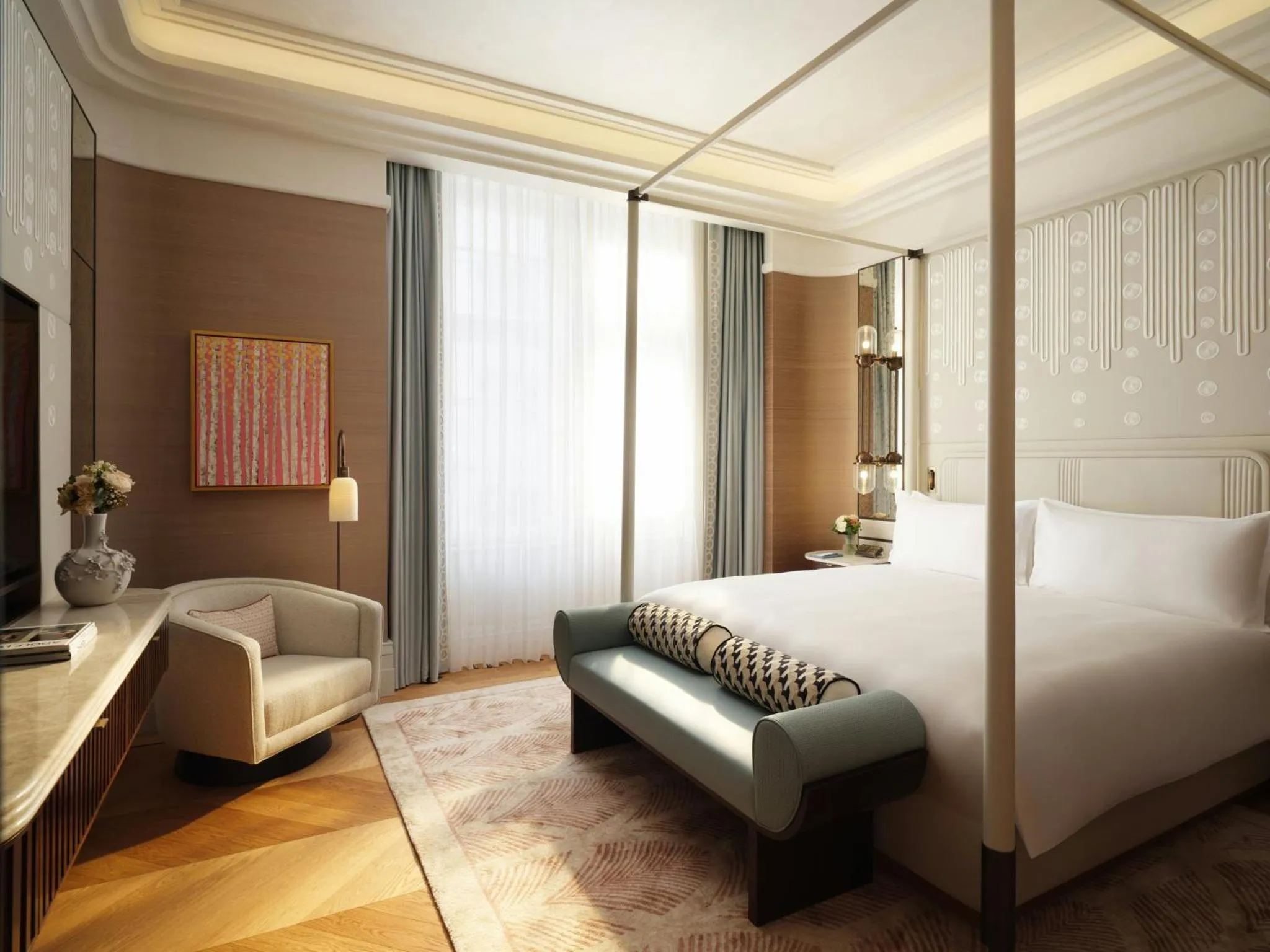 Photo of the whole room, Bed in Mandarin Oriental, Vienna