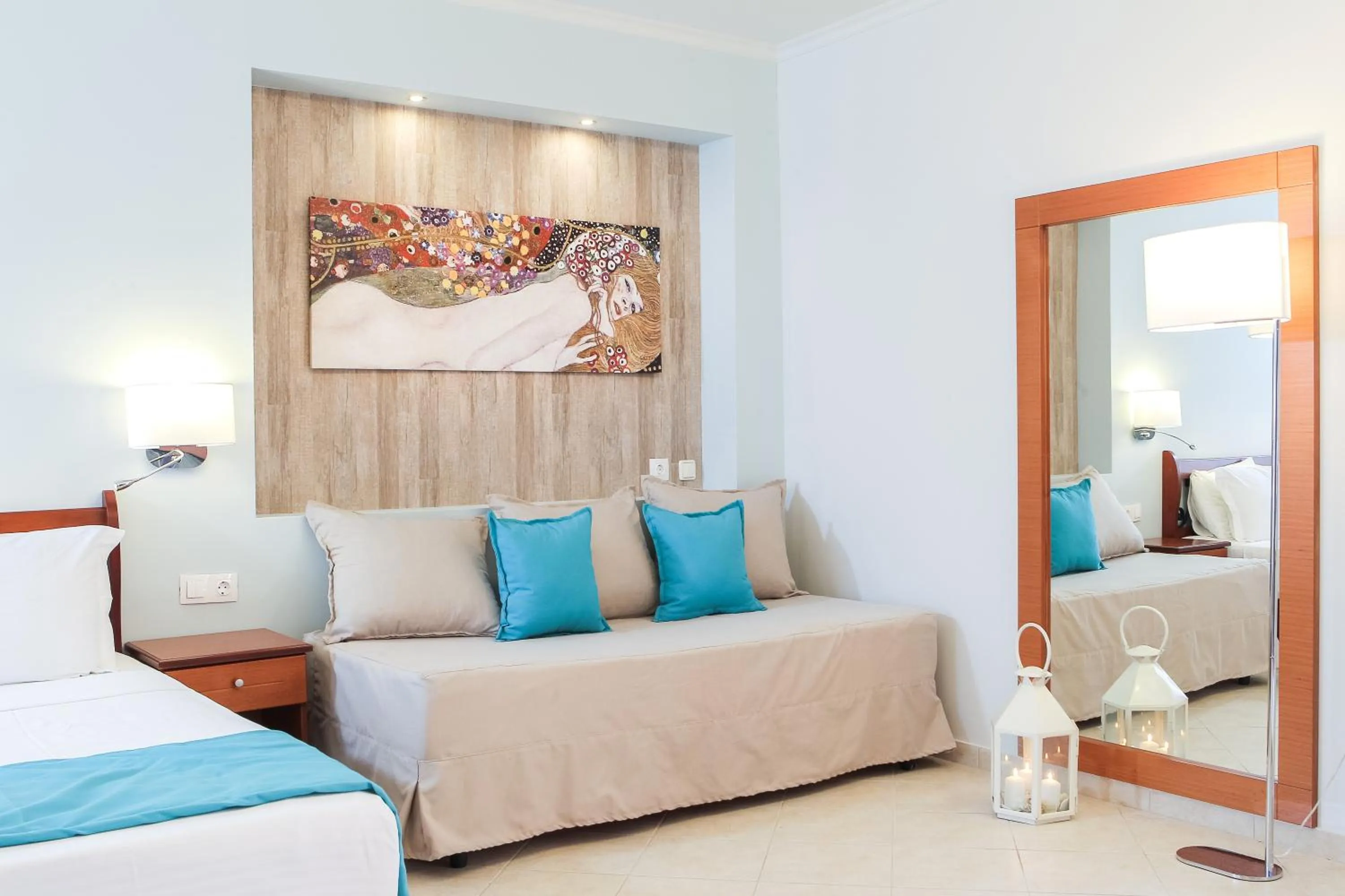 Decorative detail, Bed in Electra Hotel