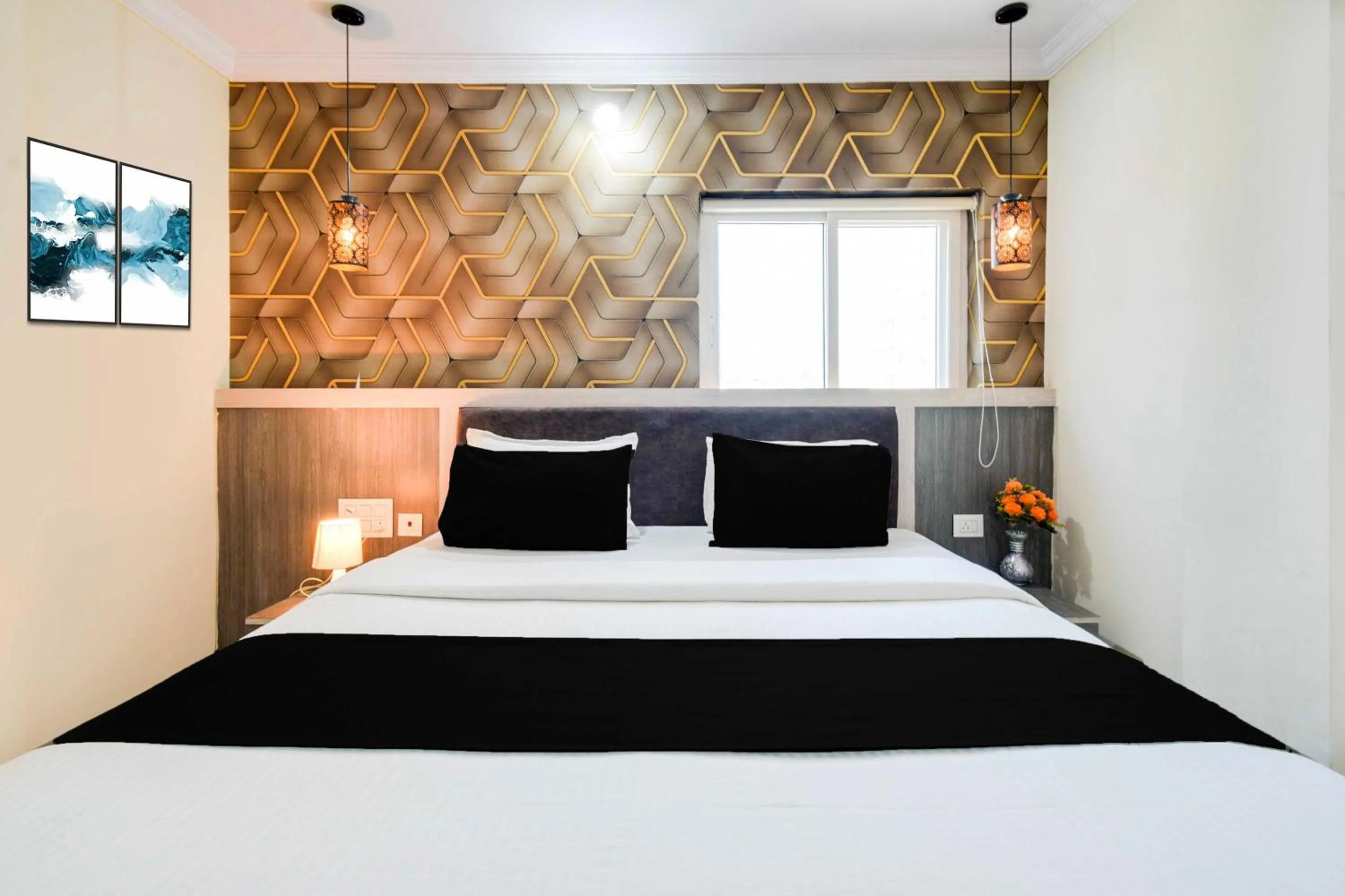 Bedroom, Bed in Townhouse Oak Shamshabad Paradise