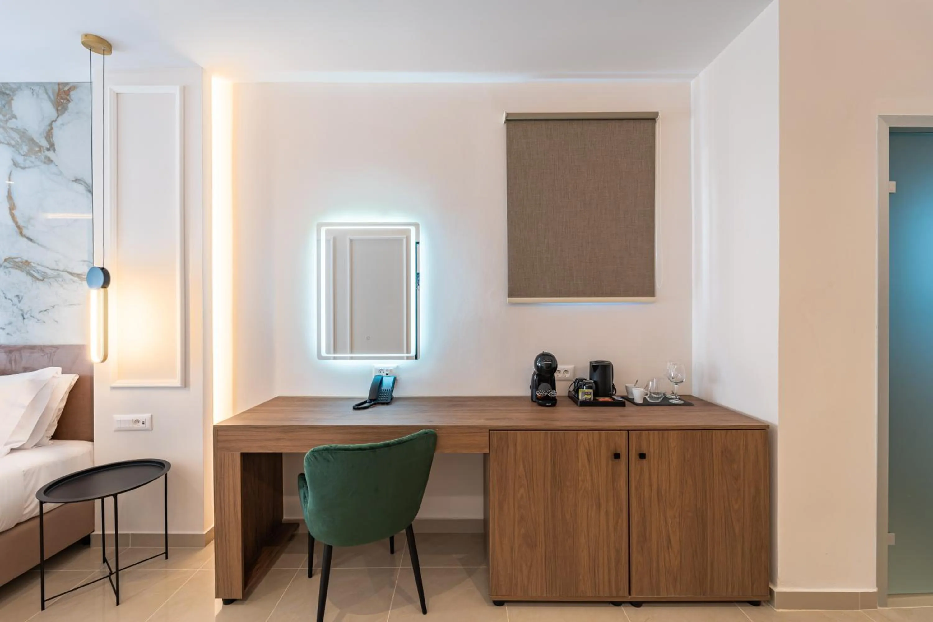 Seating area in Philia Center Suites