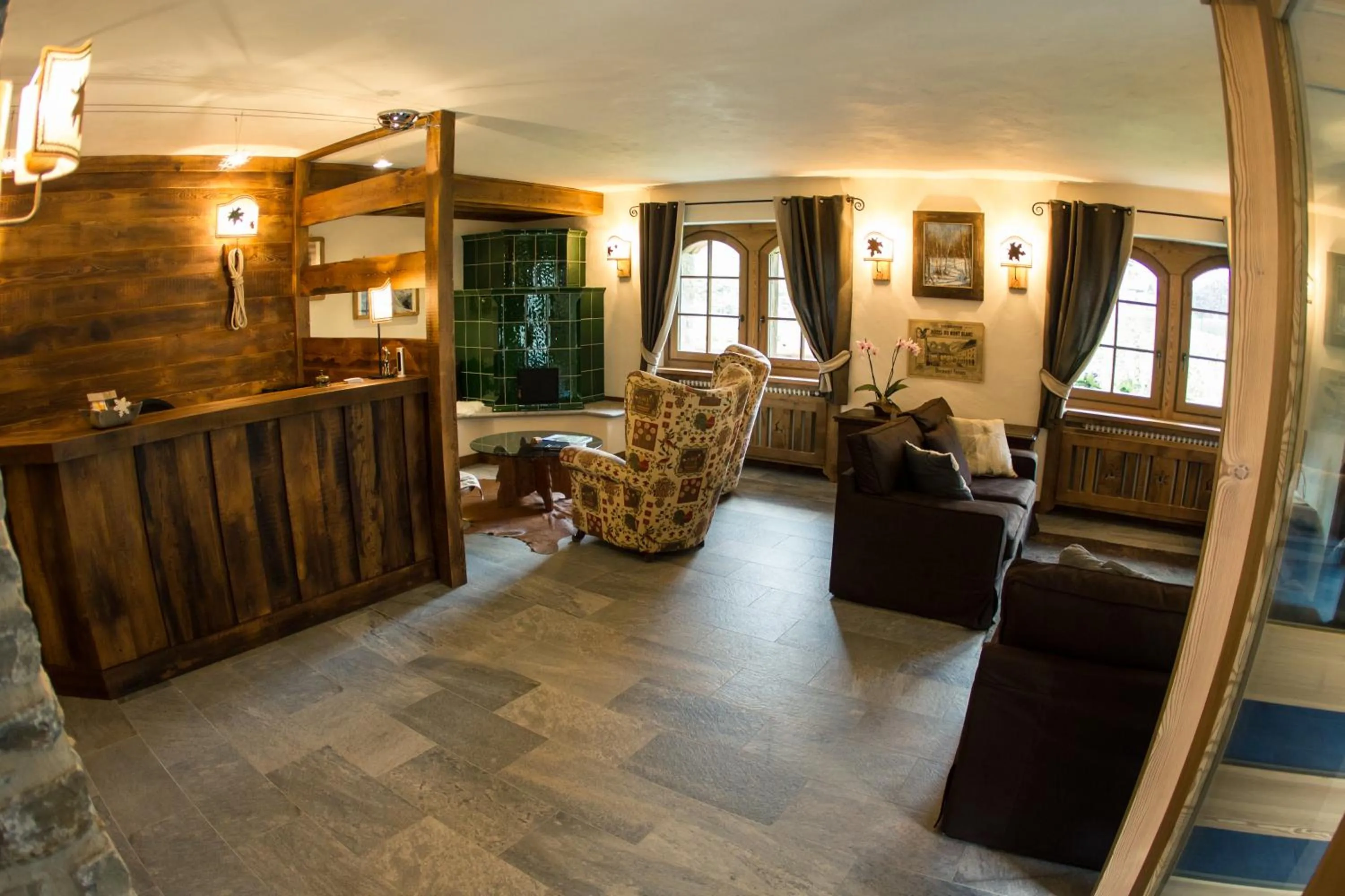 Lobby or reception in Hotel Les Montagnards