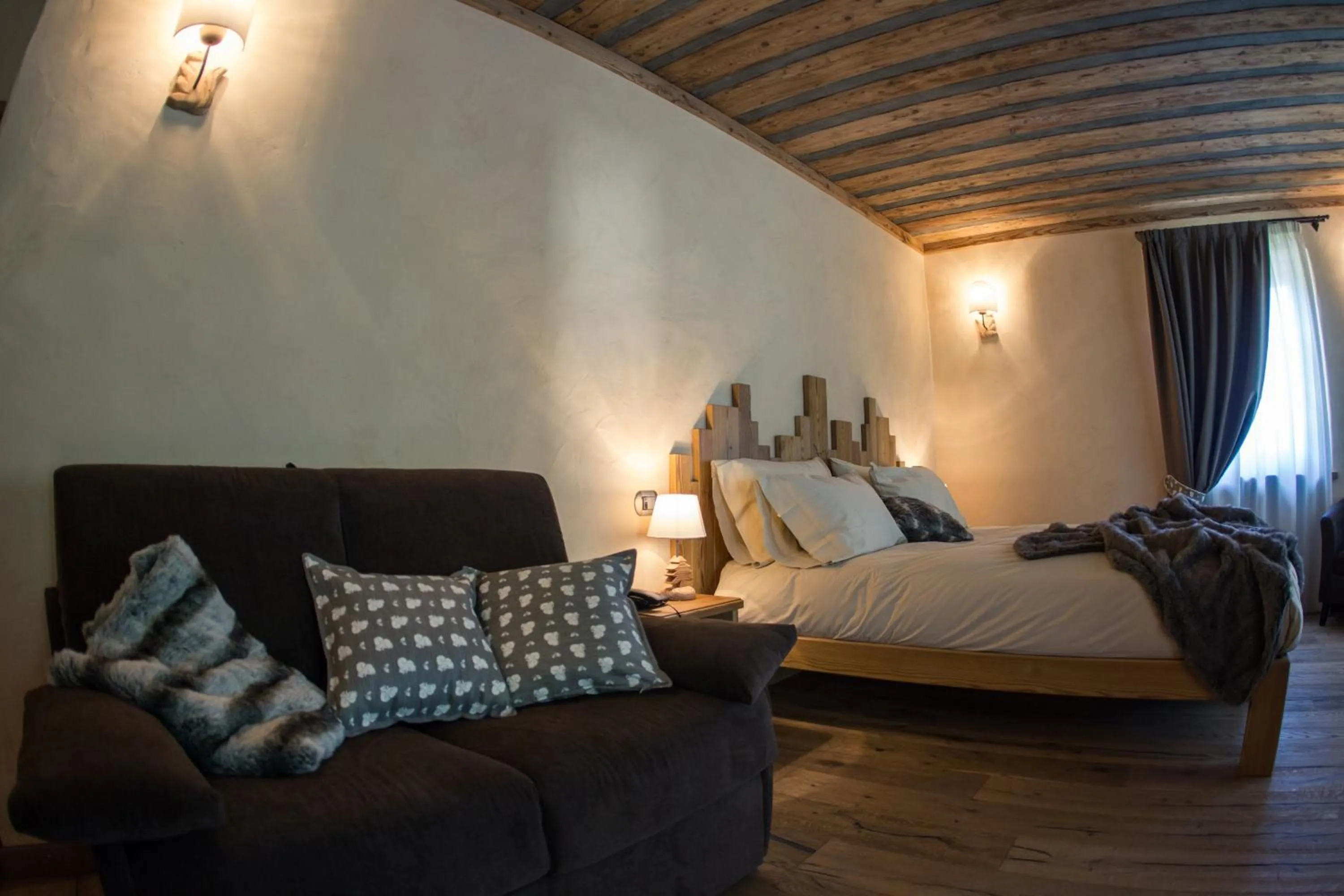 Bedroom, Bed in Hotel Les Montagnards