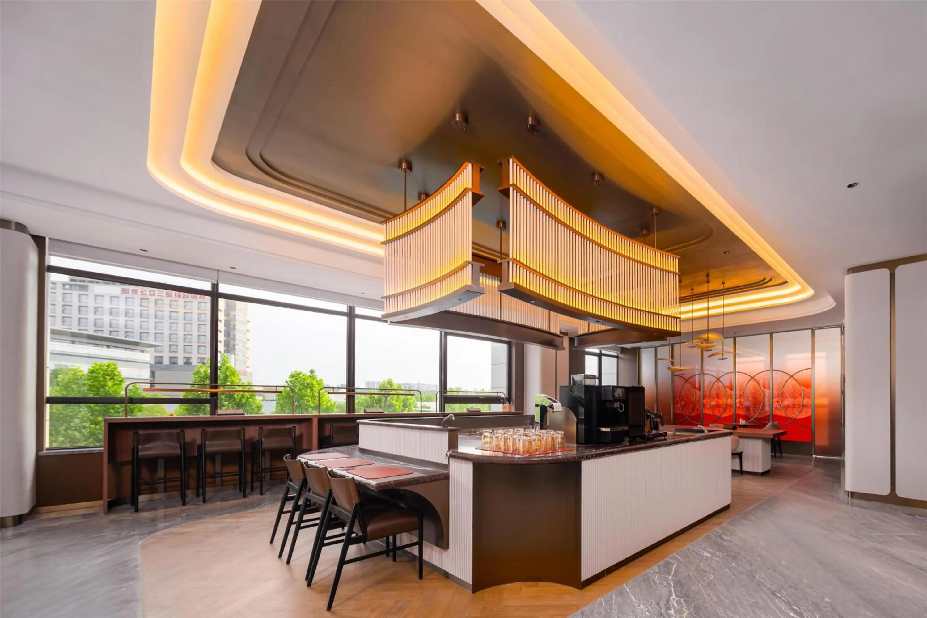 Lounge or bar in Hilton Garden Inn Xinyang East Railway Station
