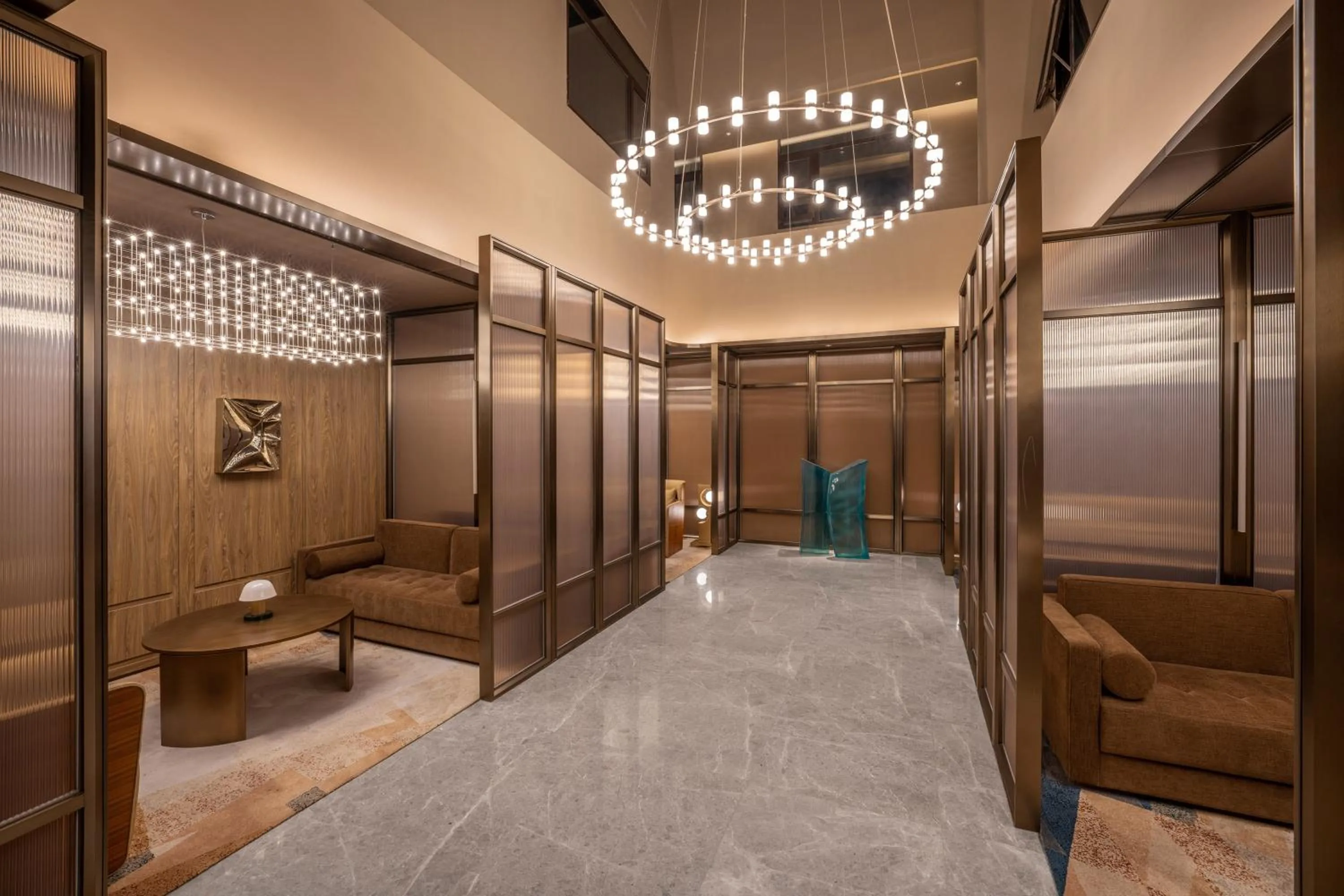 Seating area in Jingdong Headquarters Crystal Orange Hotel, Yizhuang, Beijing