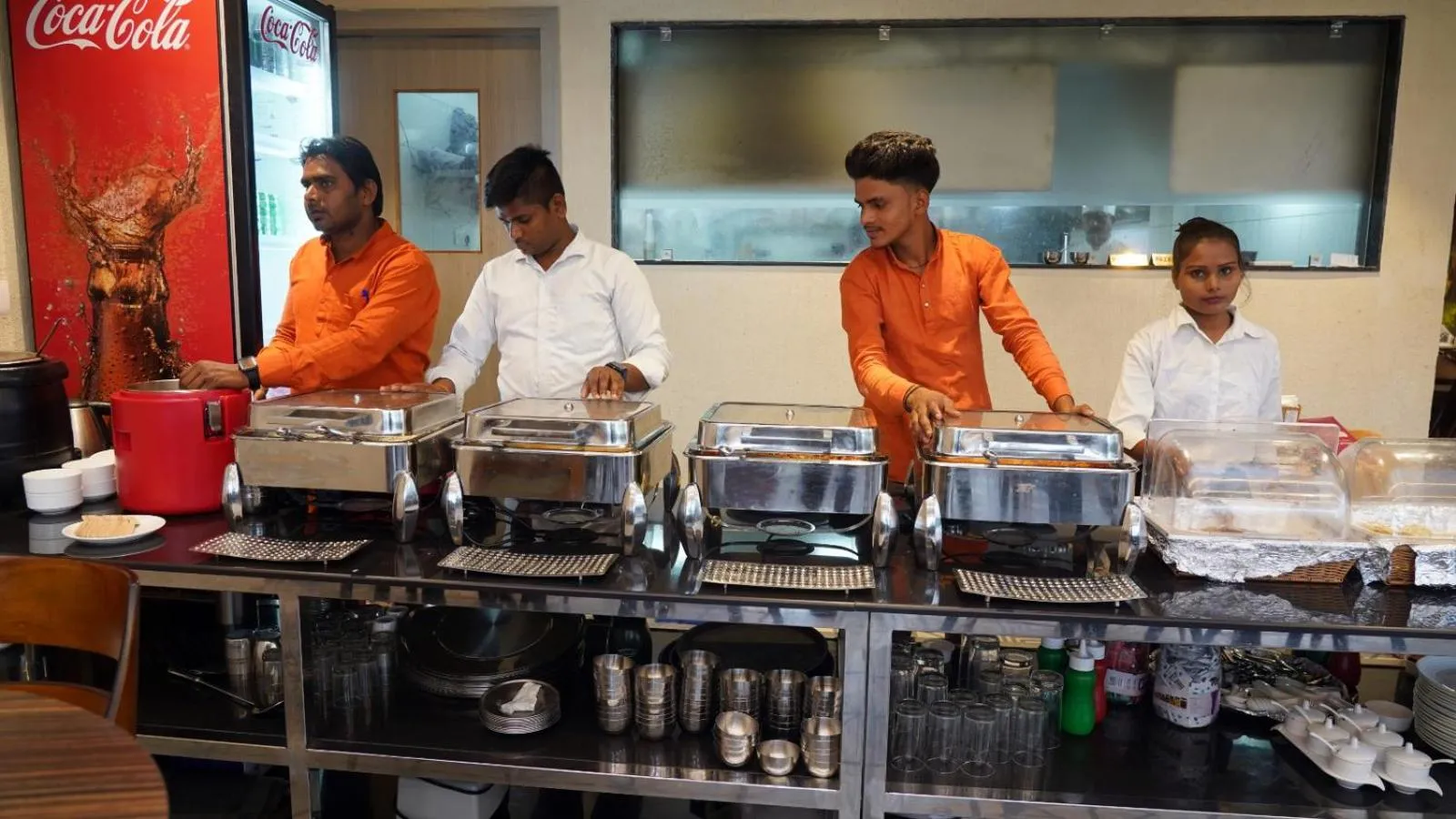 Buffet breakfast in Hotel Anant Inn