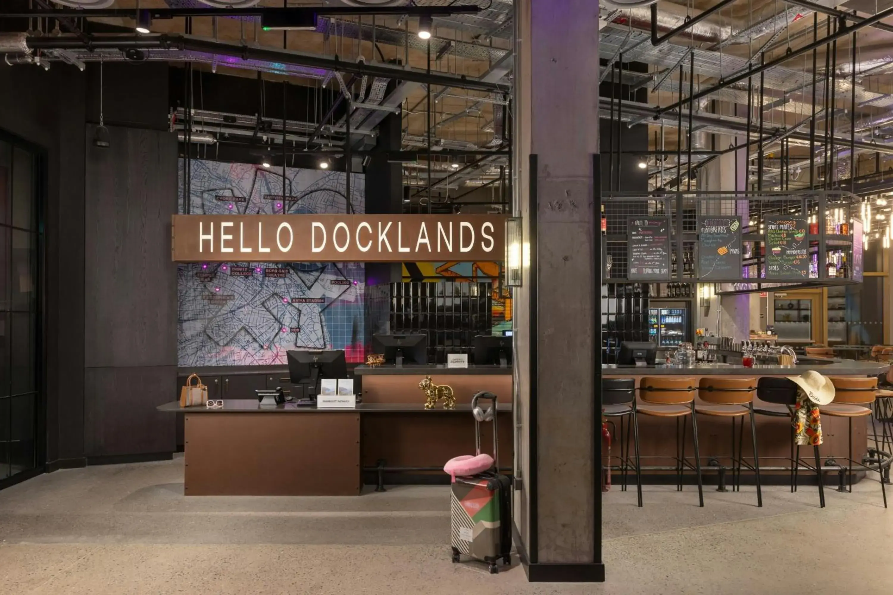 Lobby or reception in Moxy Dublin Docklands Lobby or reception in Moxy Dublin Docklands