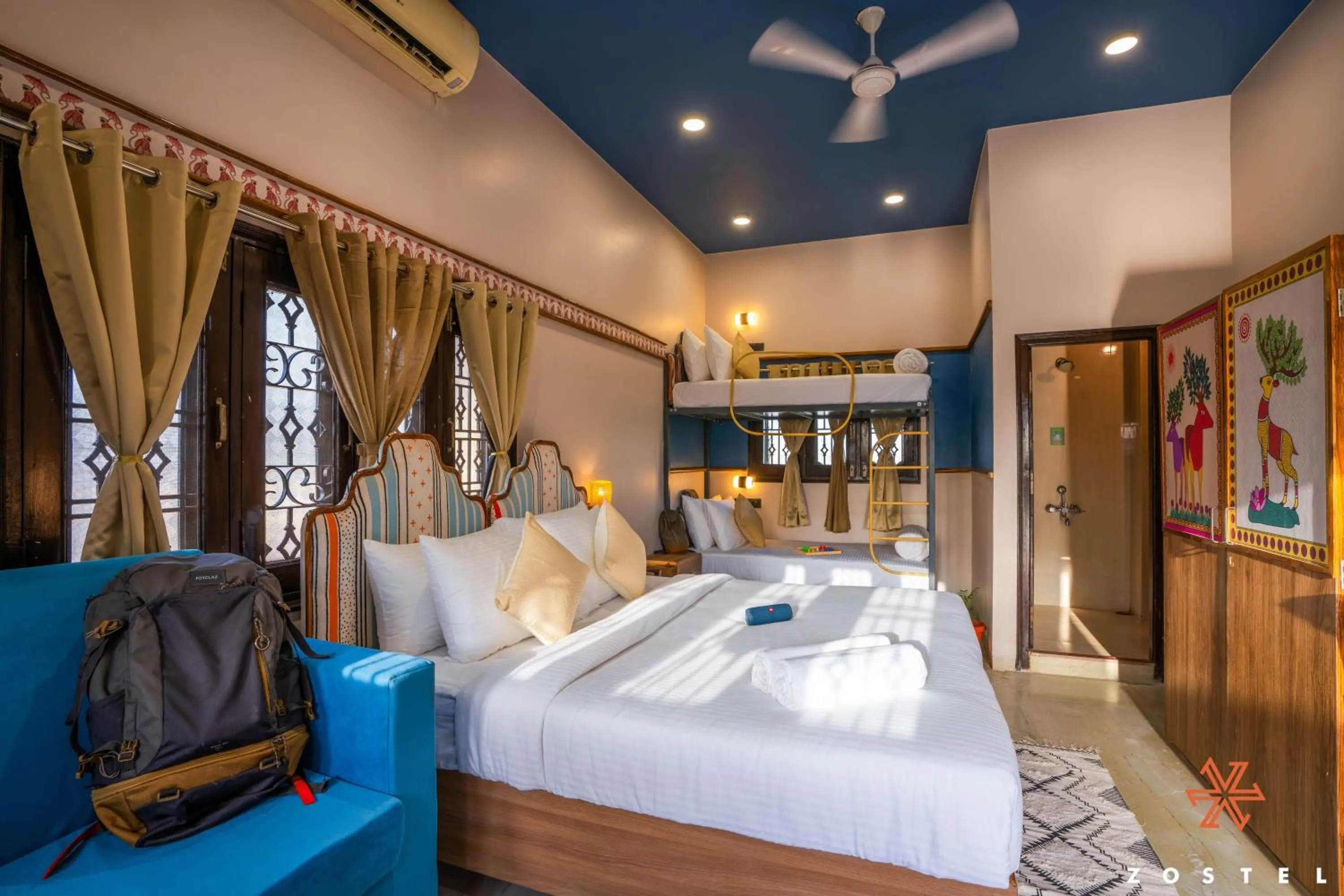 Bed in Zostel Indore