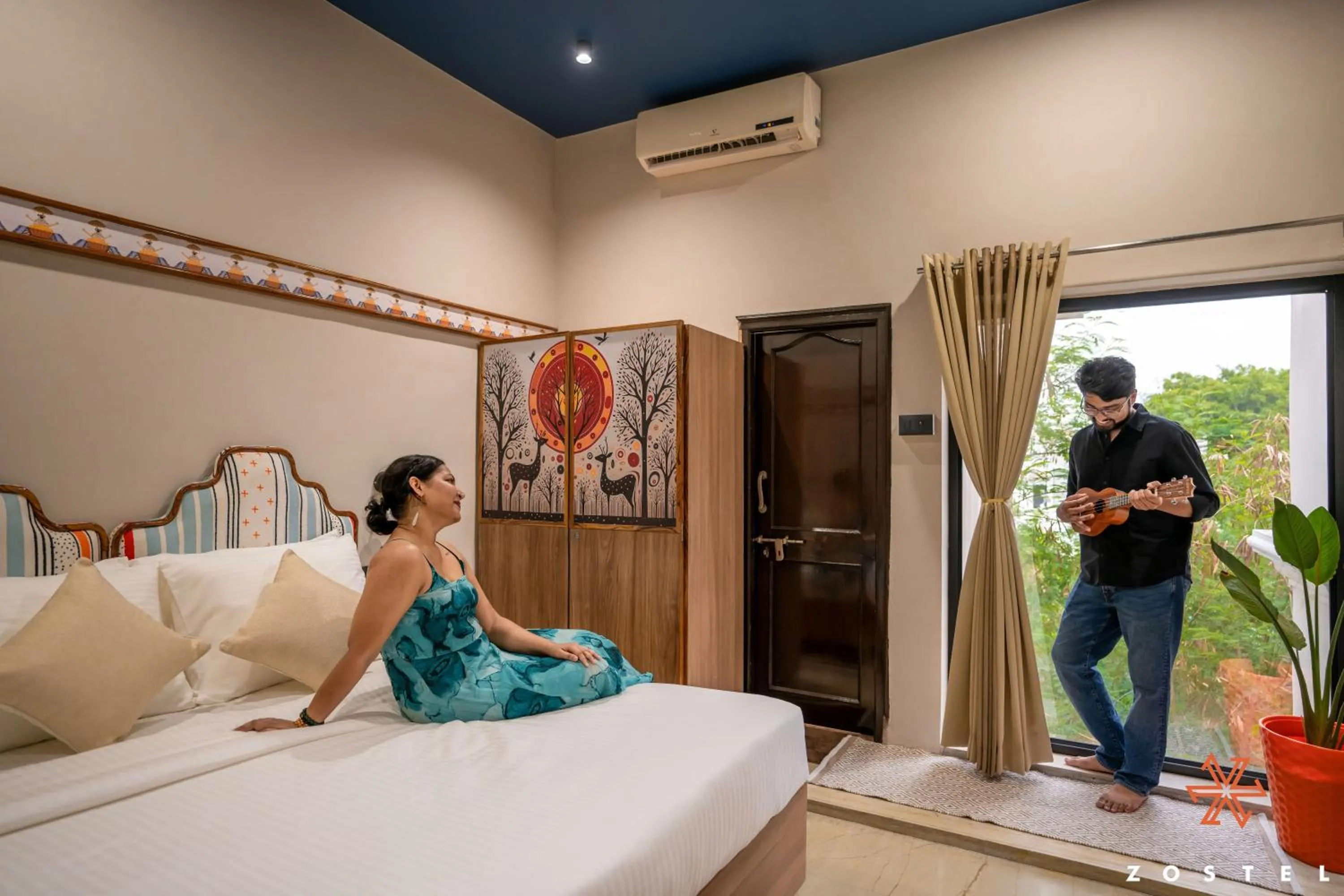 People, Bed in Zostel Indore