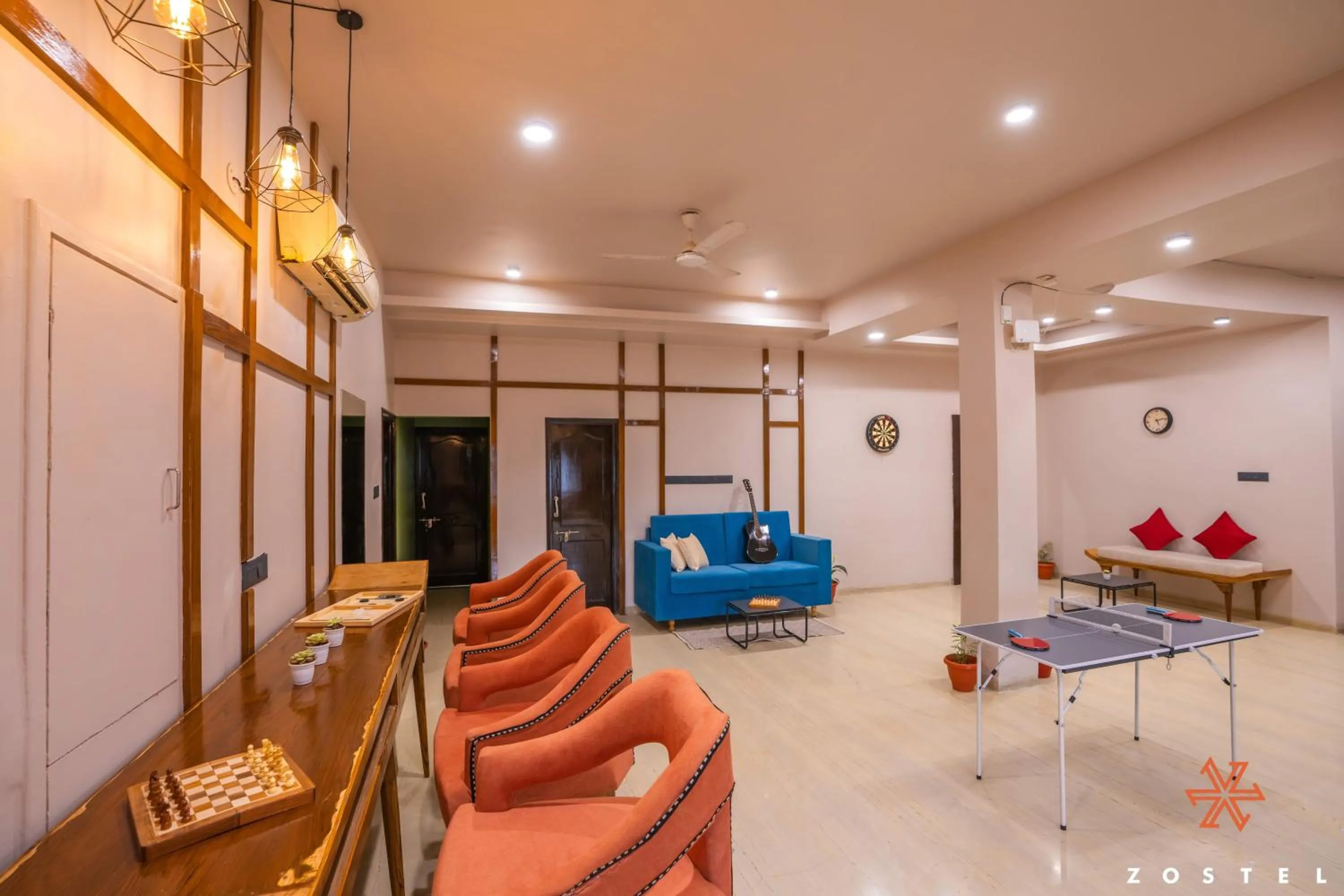 Living room in Zostel Indore