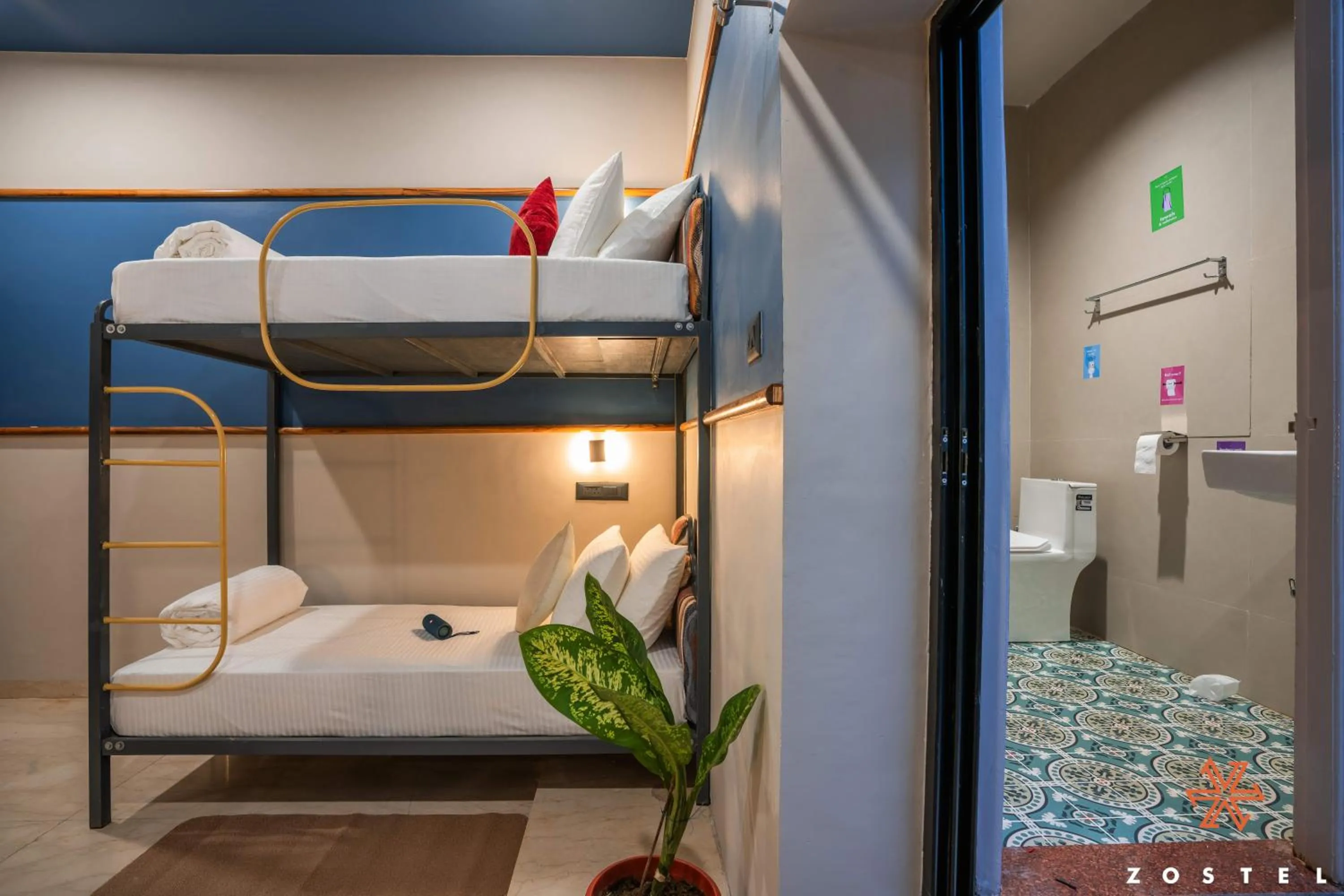 Bed in Zostel Indore