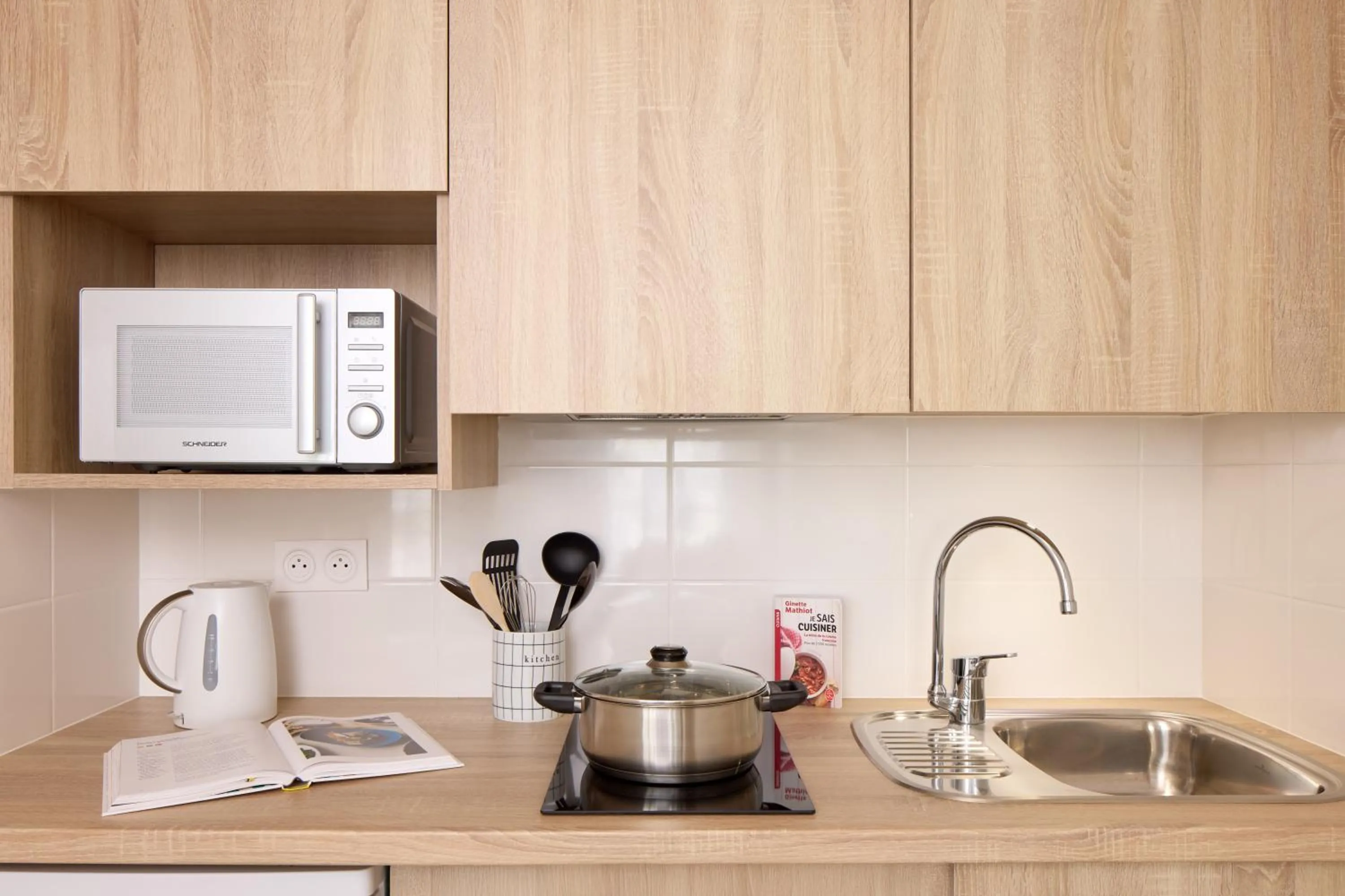 Kitchen or kitchenette in Quality Aparthotel Cherbourg