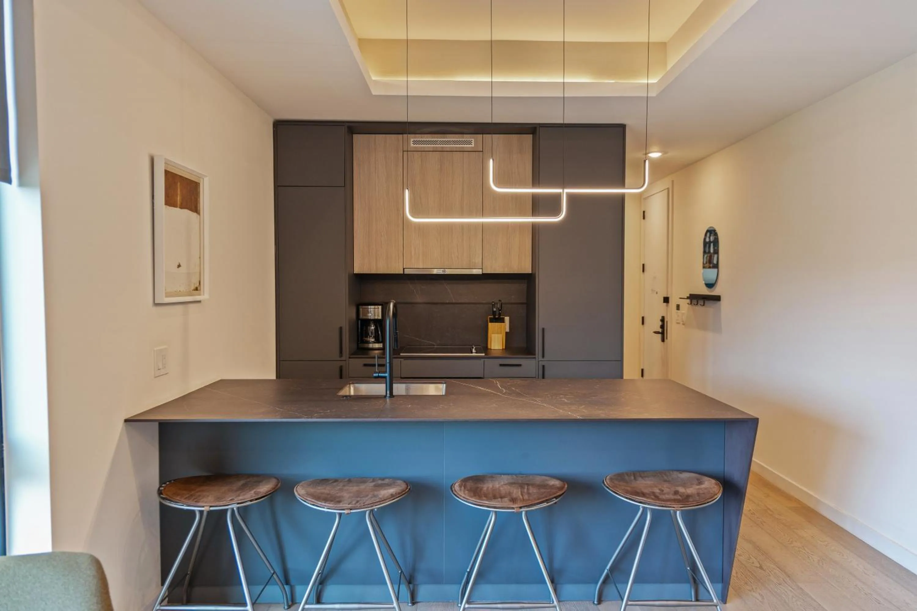 kitchen in Sosuite at The Onyx - Museum District