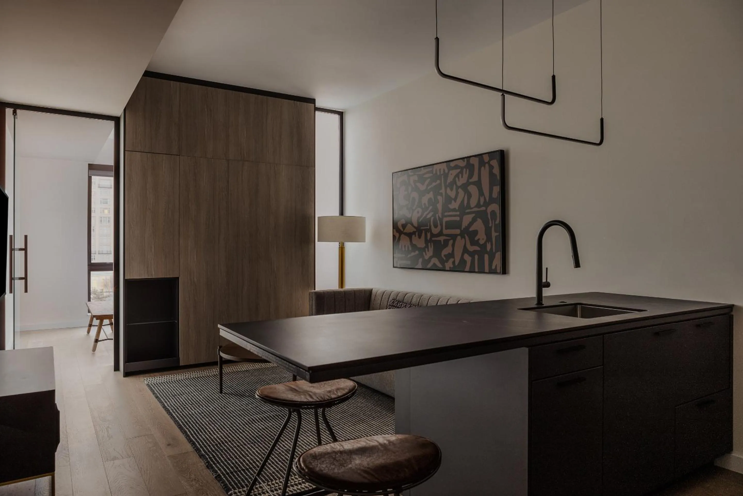 Kitchen or kitchenette in Sosuite at The Onyx - Museum District