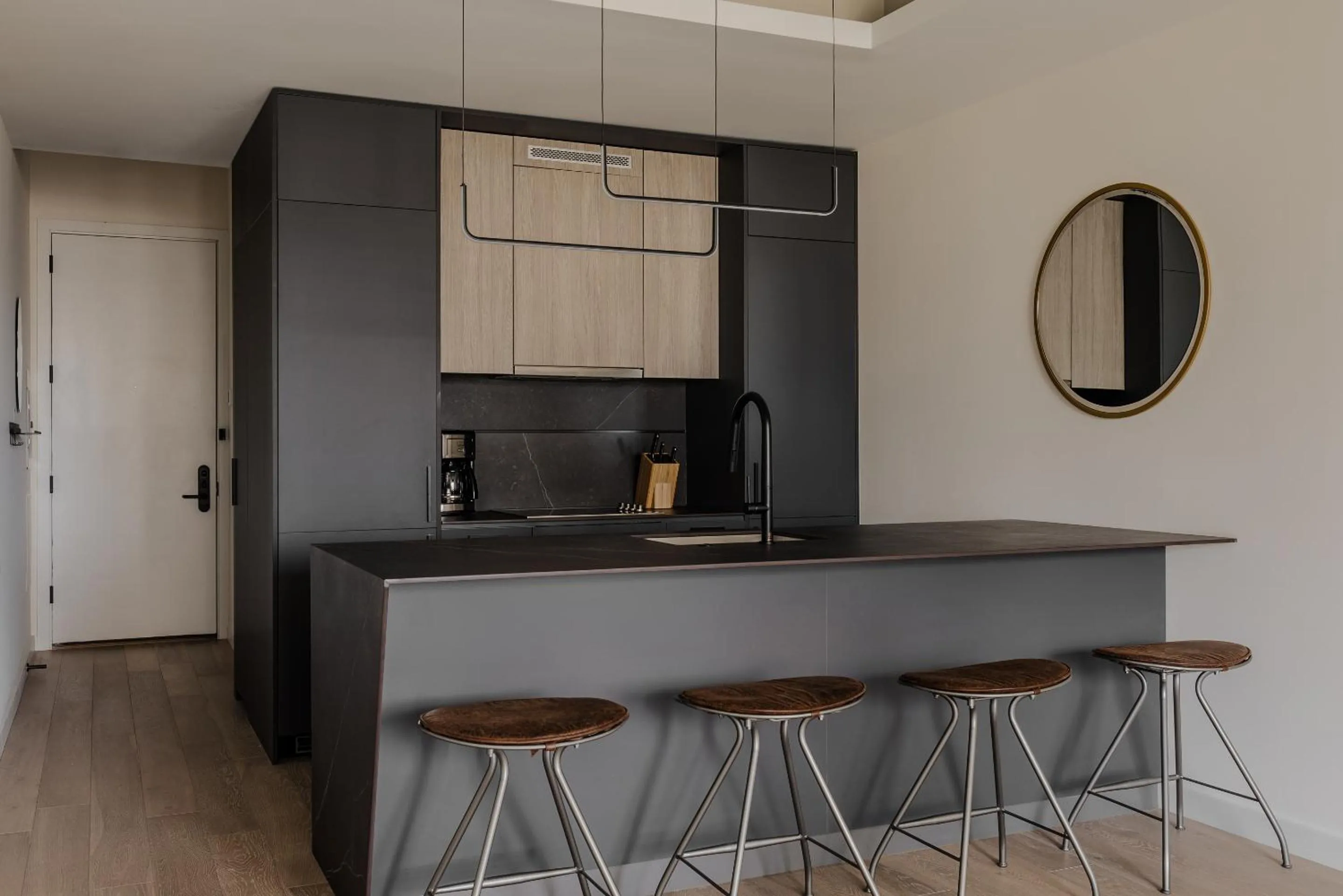 Kitchen or kitchenette in Sosuite at The Onyx - Museum District