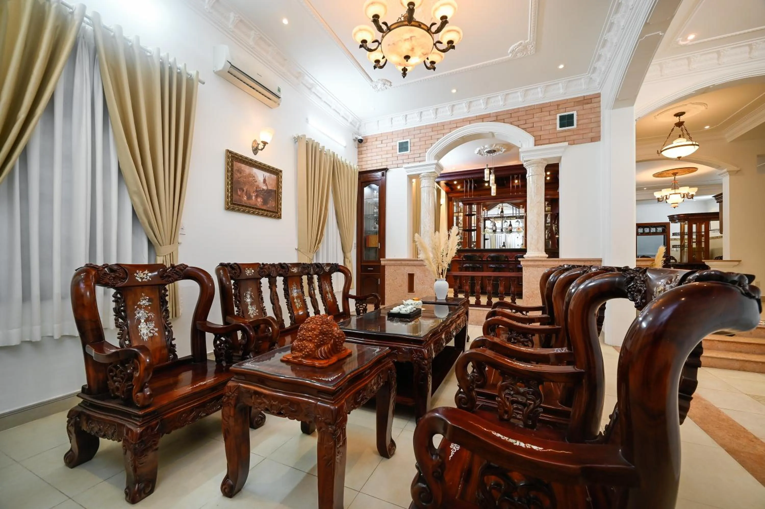 Living room in Amory Villa Thao Dien
