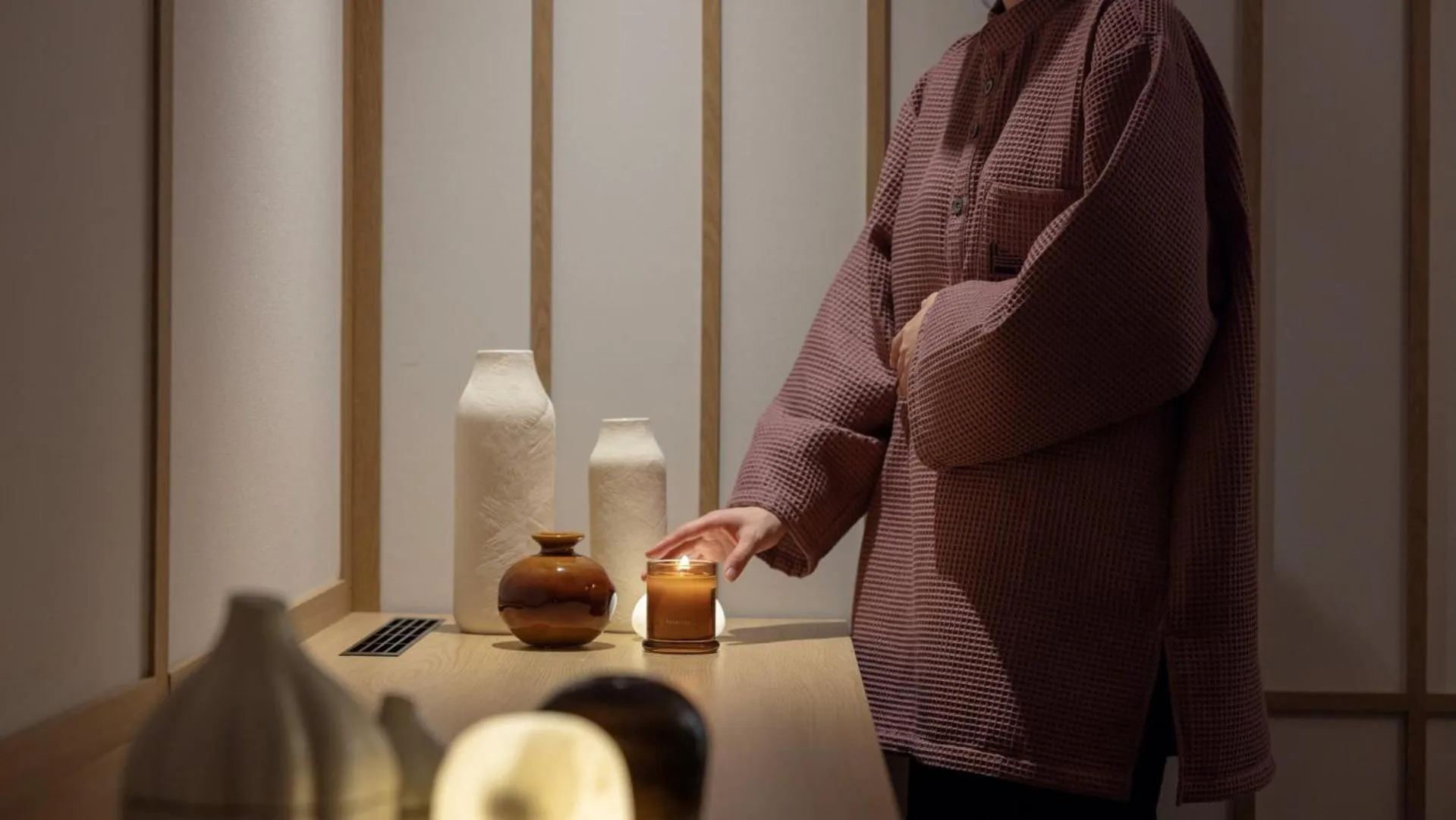 Decorative detail in Anook Ryokan Hotel Ansan station