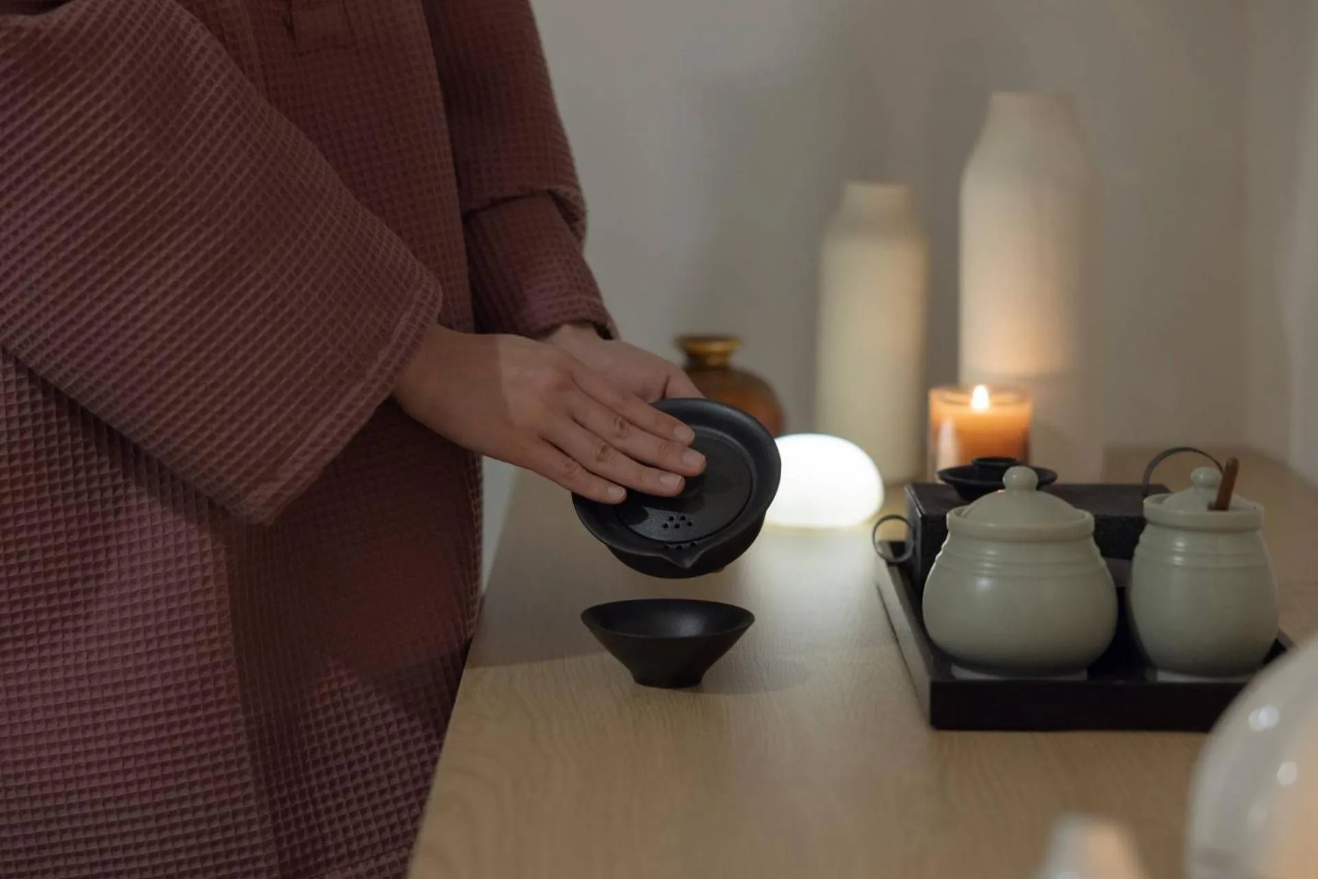 Coffee/tea facilities in Anook Ryokan Hotel Ansan station