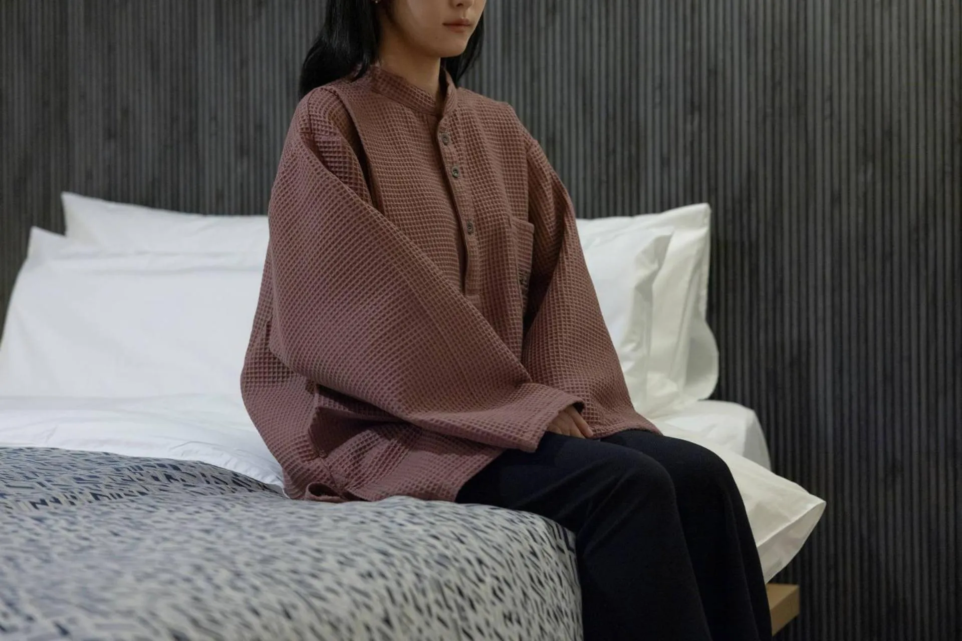 Bed in Anook Ryokan Hotel Ansan station