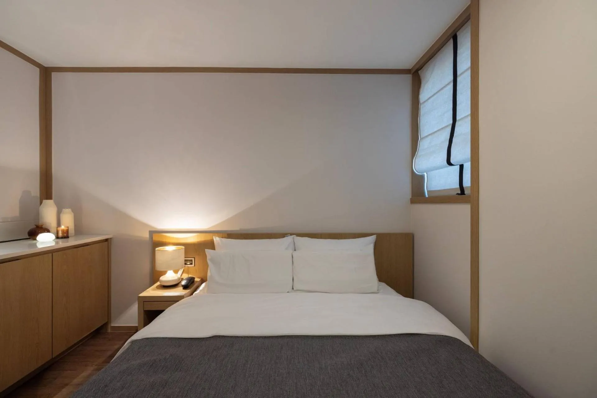 Bed in Anook Ryokan Hotel Ansan station