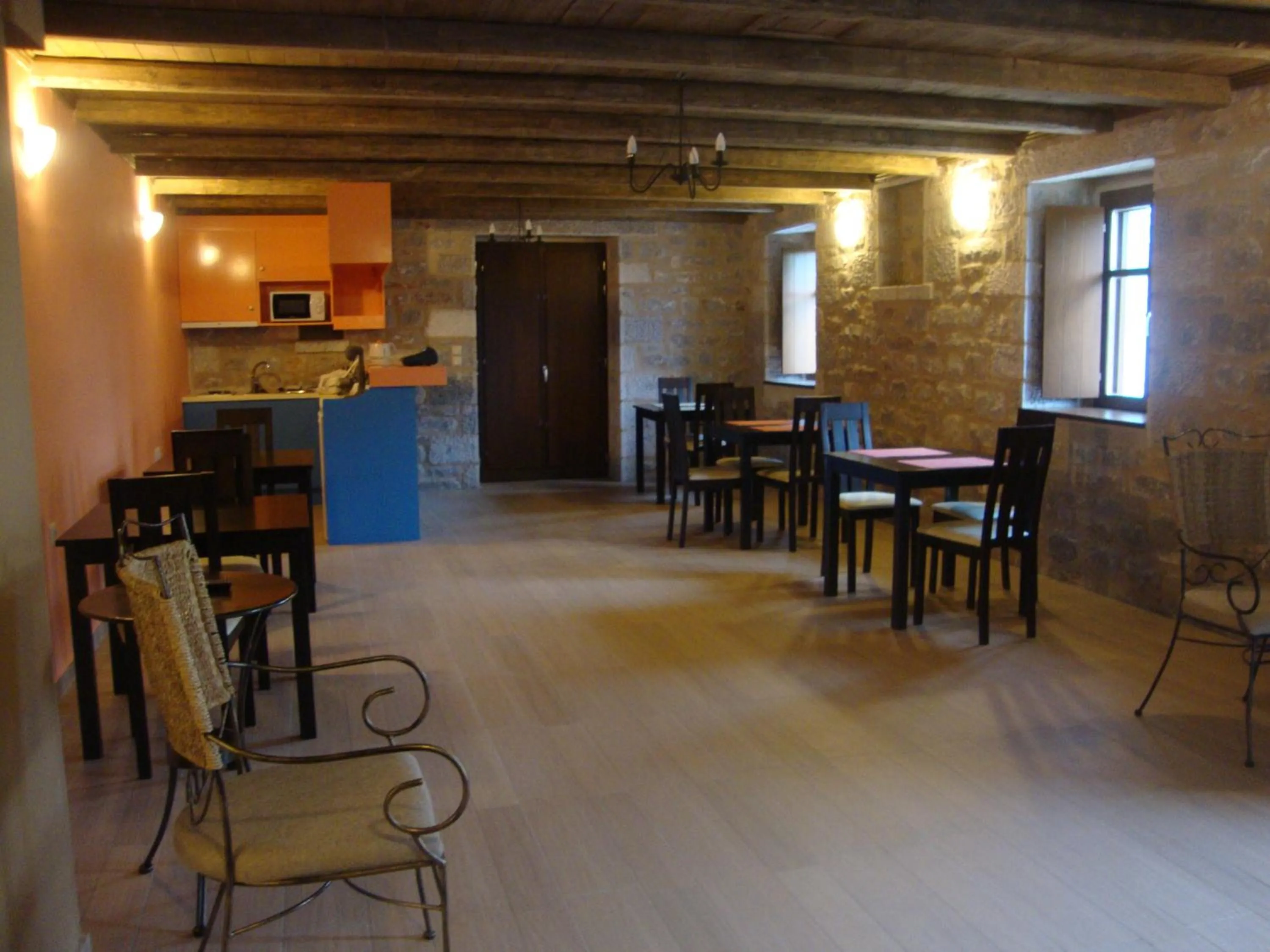 Seating area in Koukouri Suites