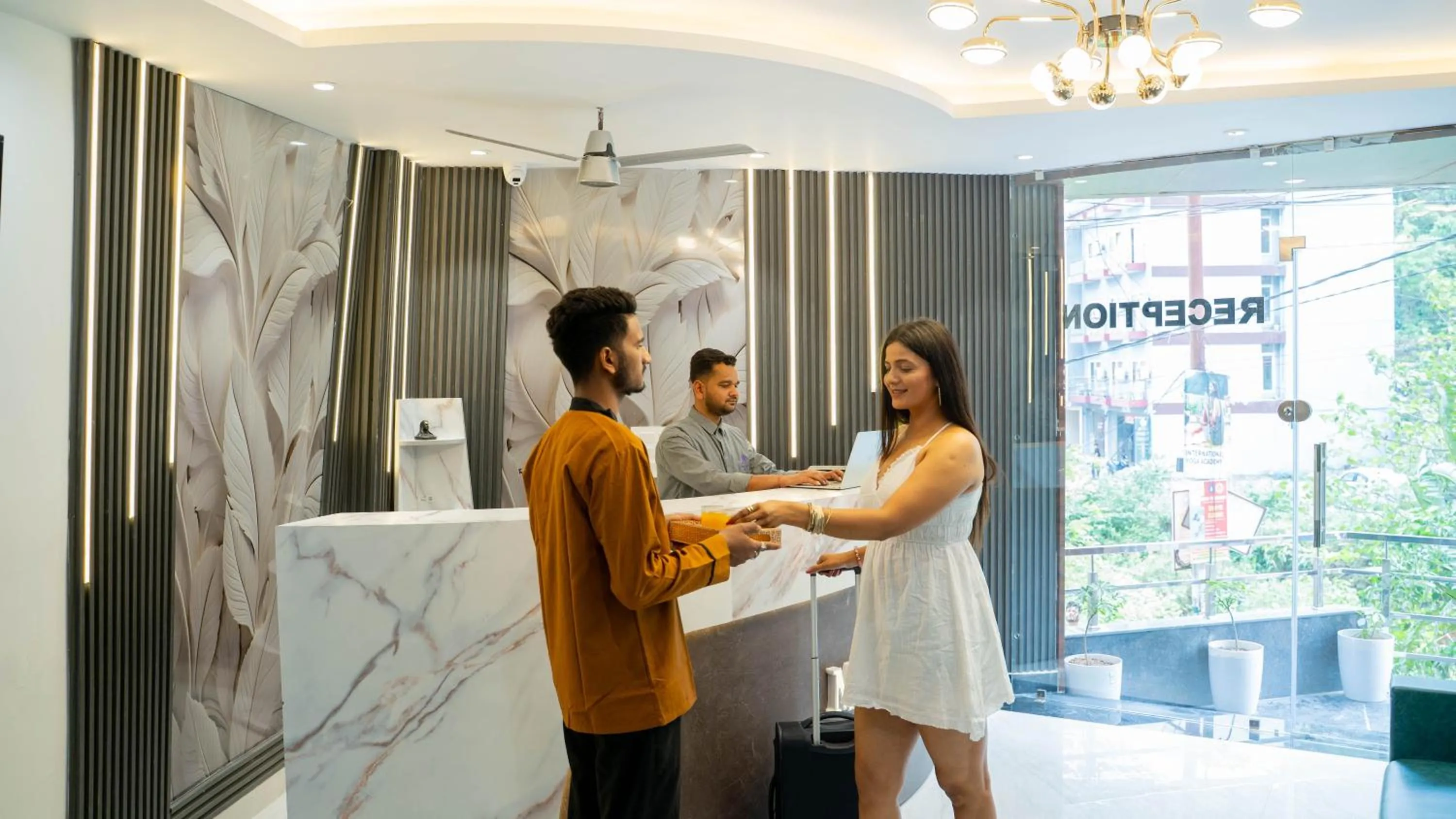 Lobby or reception in Premium Mystic Falls near Secret Waterfall