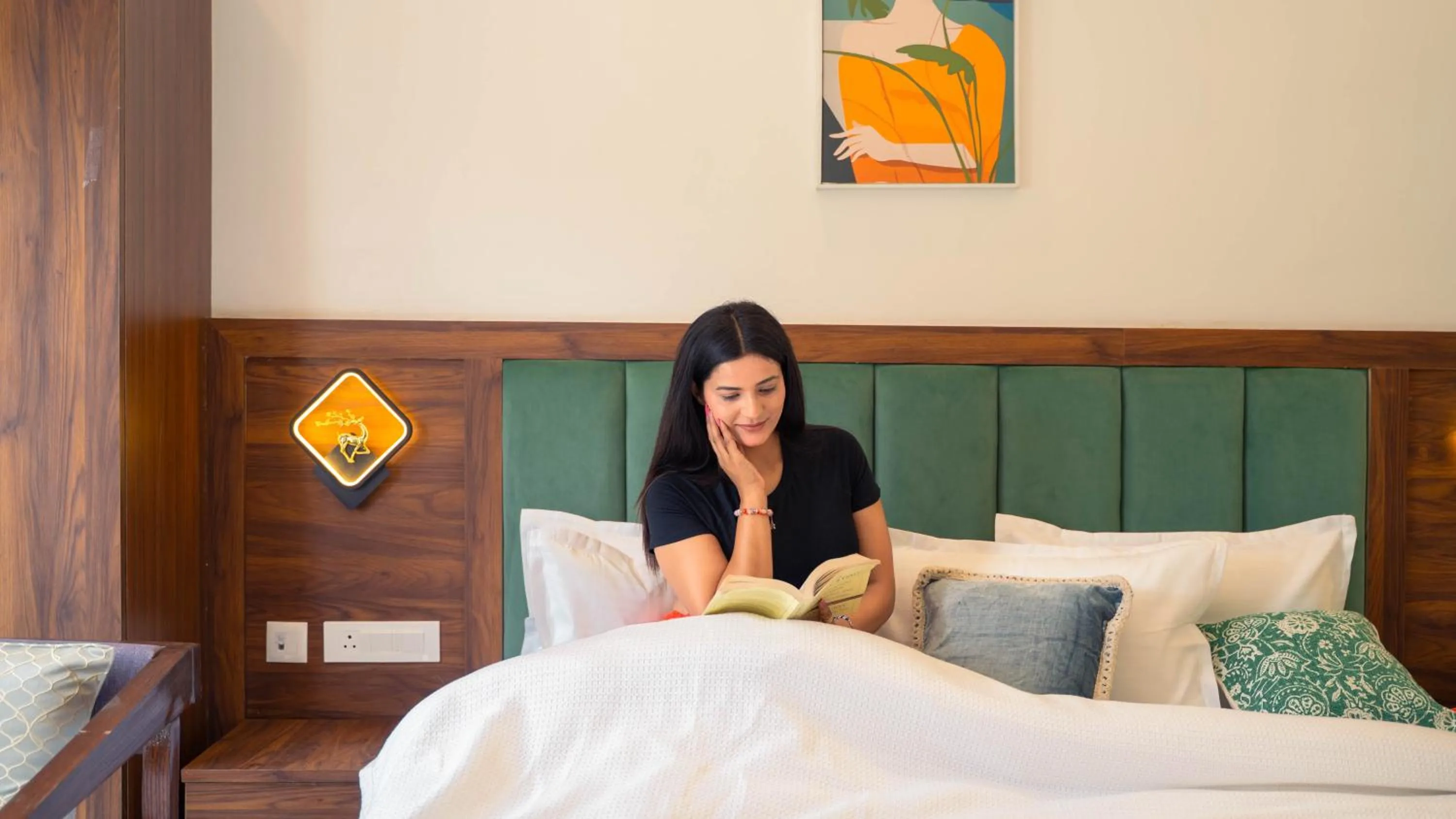 Bed in Premium Mystic Falls near Secret Waterfall