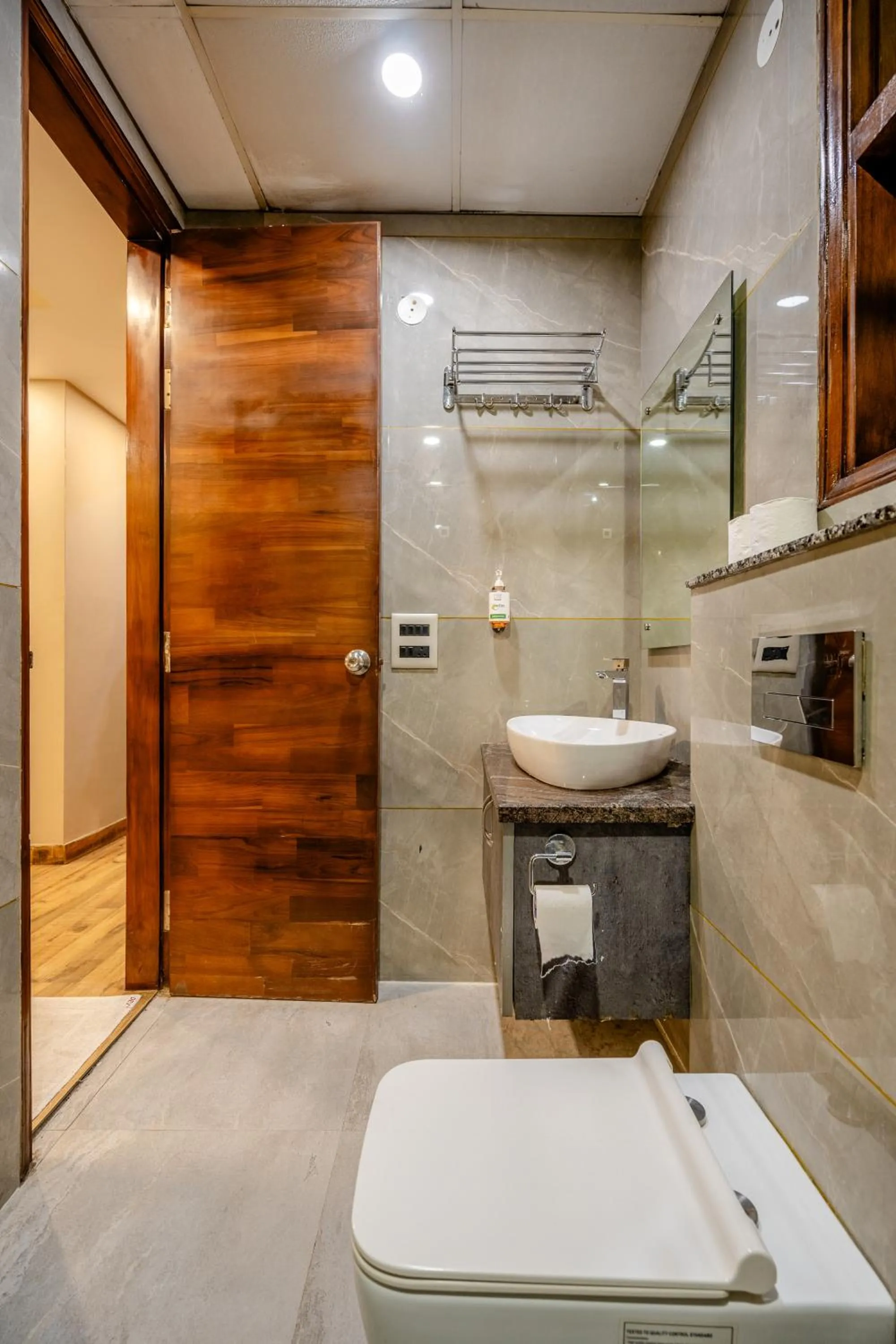 Toilet in Lime Tree Hotel - Near Medanta Hospital