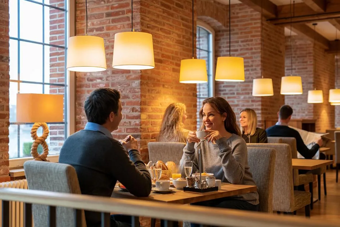 Seating area in Hotel Hafenspeicher